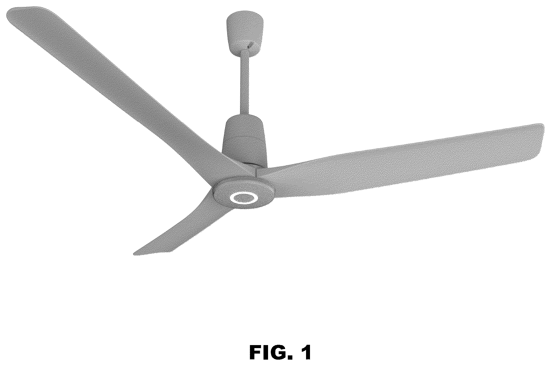Patent USD1124299 Figure 1 – Ceiling fan