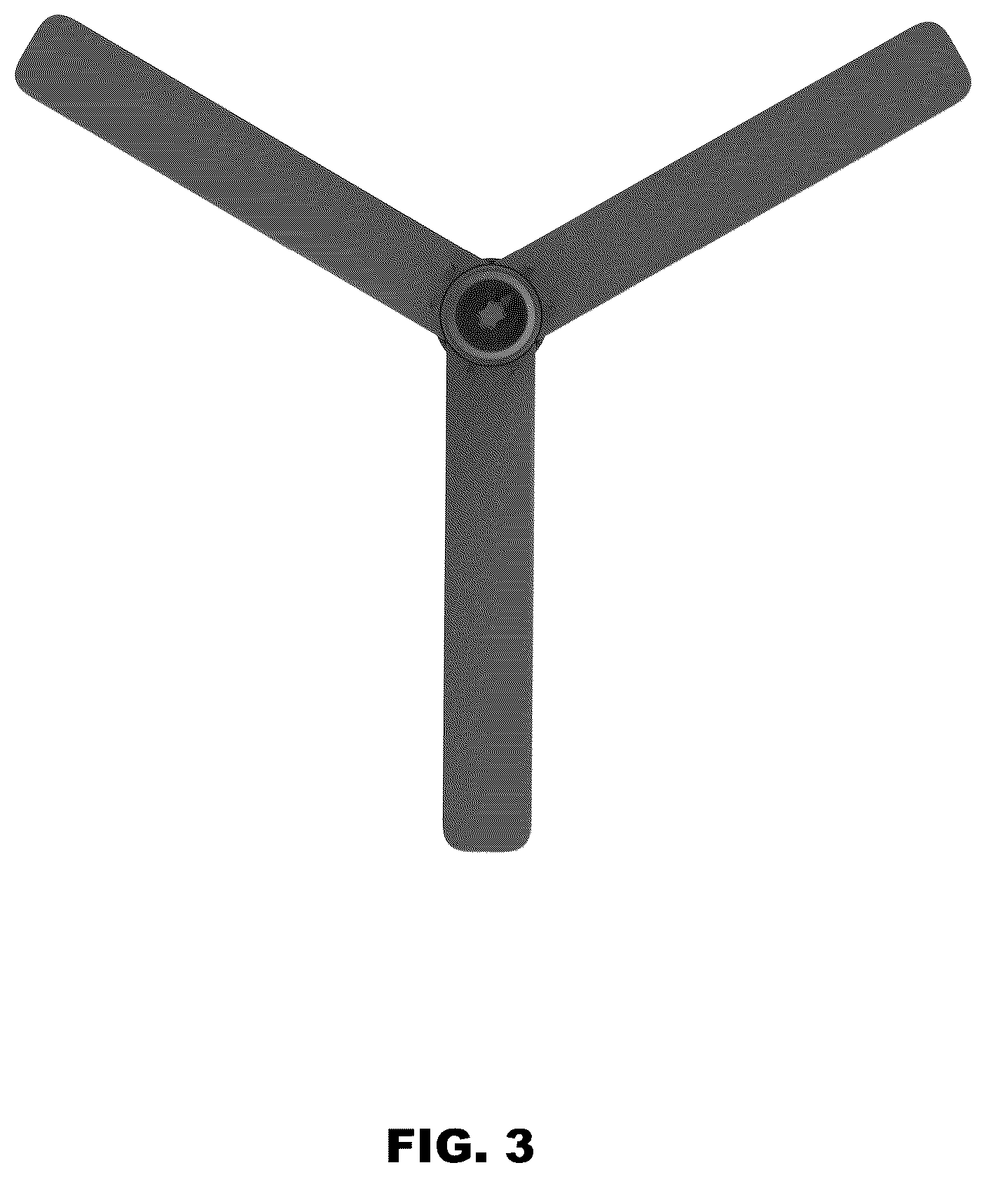 Patent USD1124299 Figure 3 – Ceiling fan