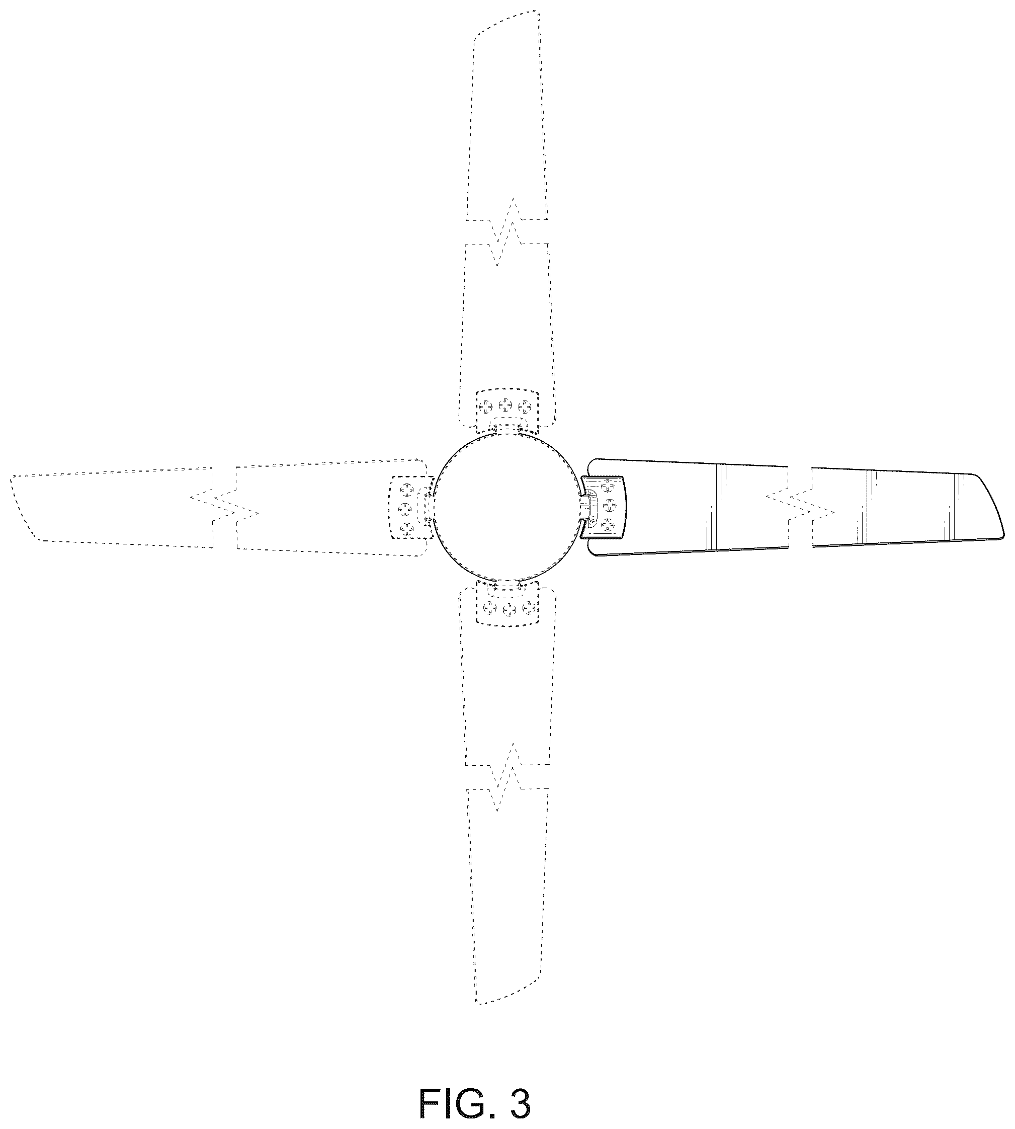 Patent USD1124300 Figure 3 – Ceiling fan