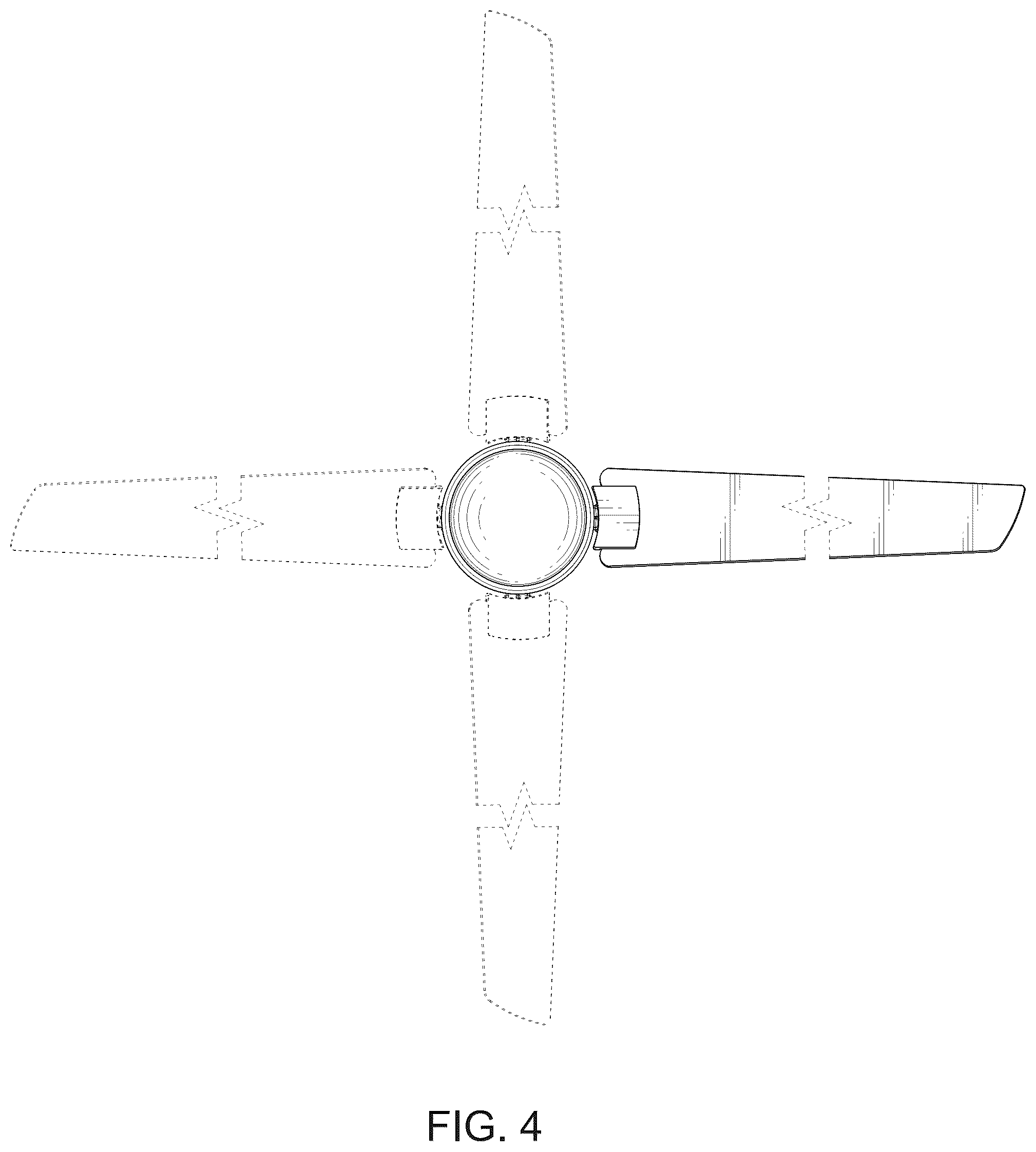 Patent USD1124300 Figure 4 – Ceiling fan