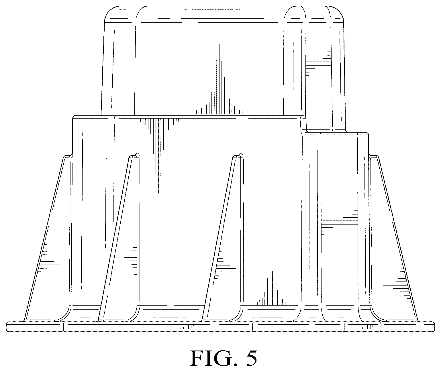 Patent USD1124304 Figure 5 – Riser for outdoor condenser