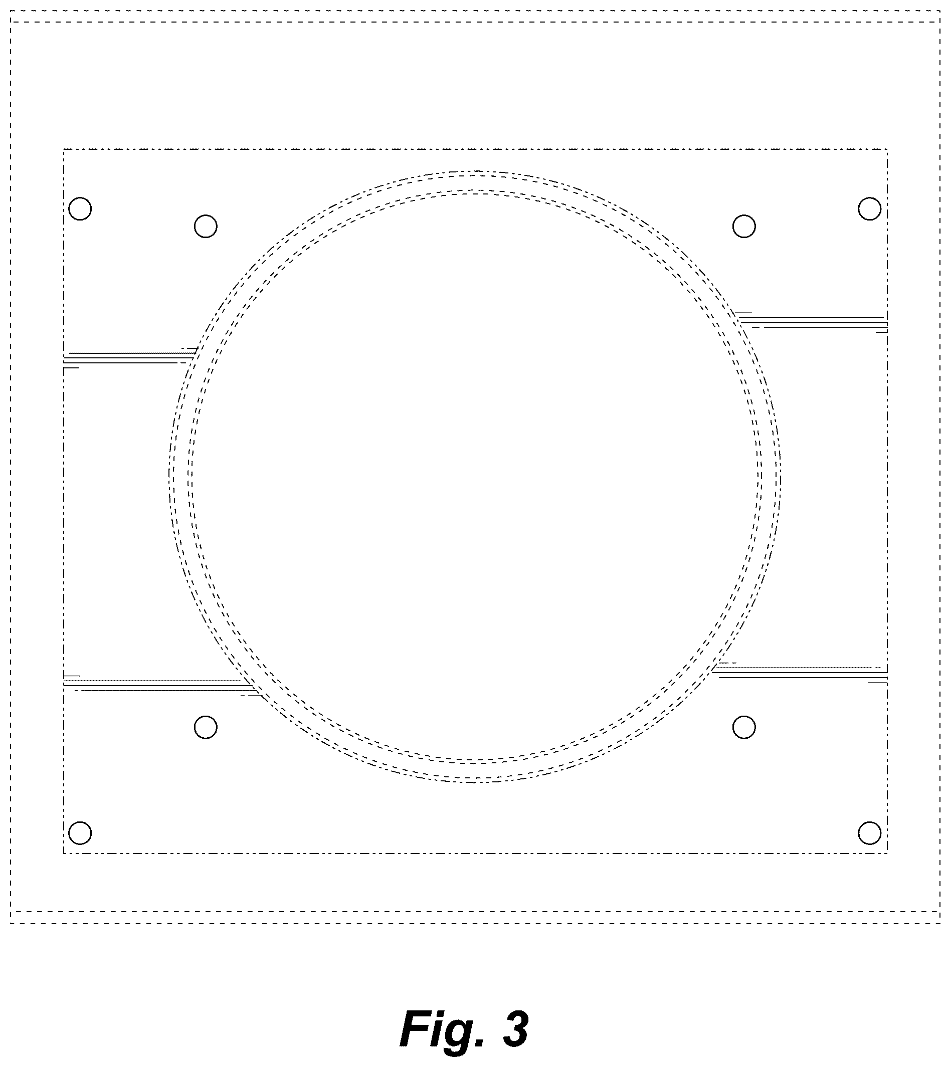 Patent USD1124305 Figure 3 – Panel for an exhaust vent housing