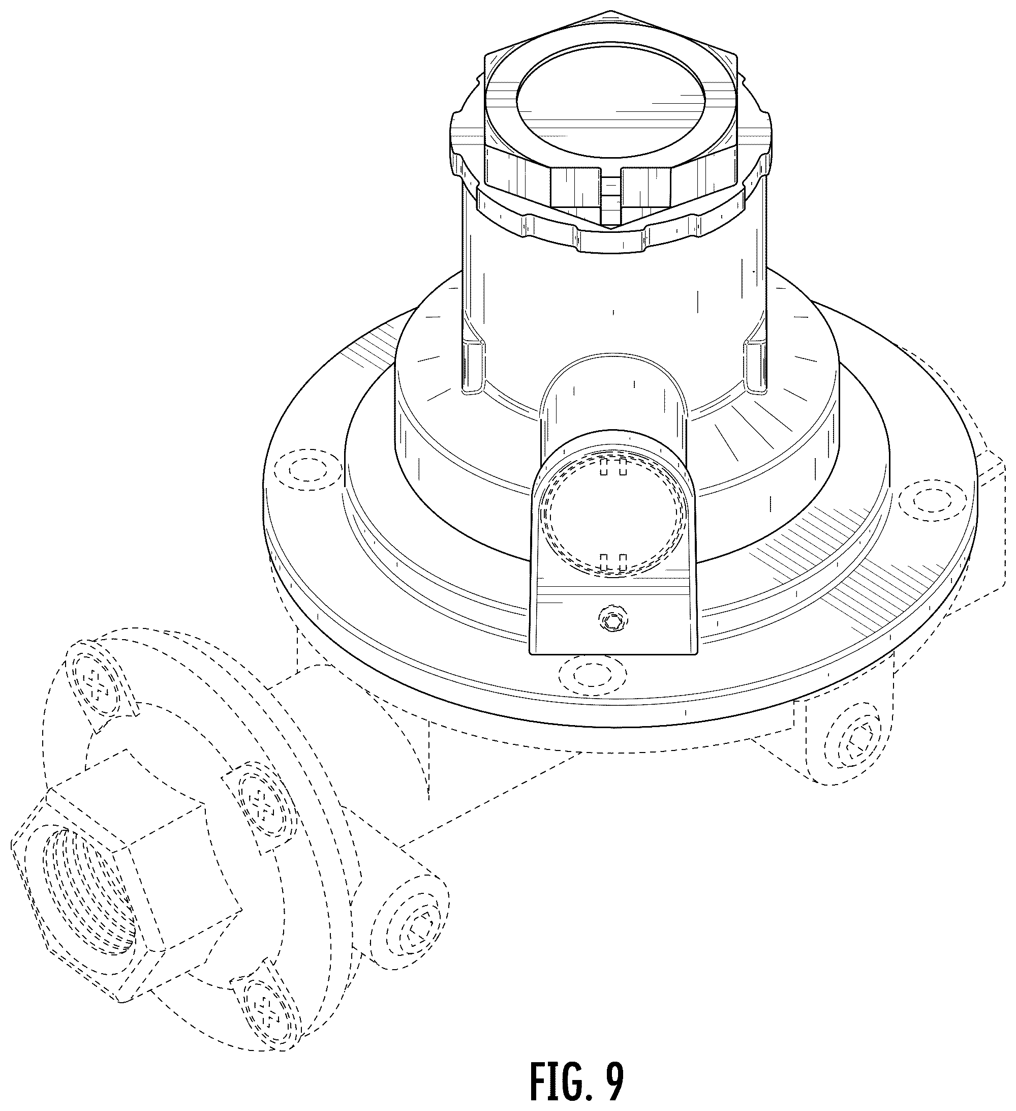 Patent USD1124307 Figure 9 – Rotatable regulator vent cover