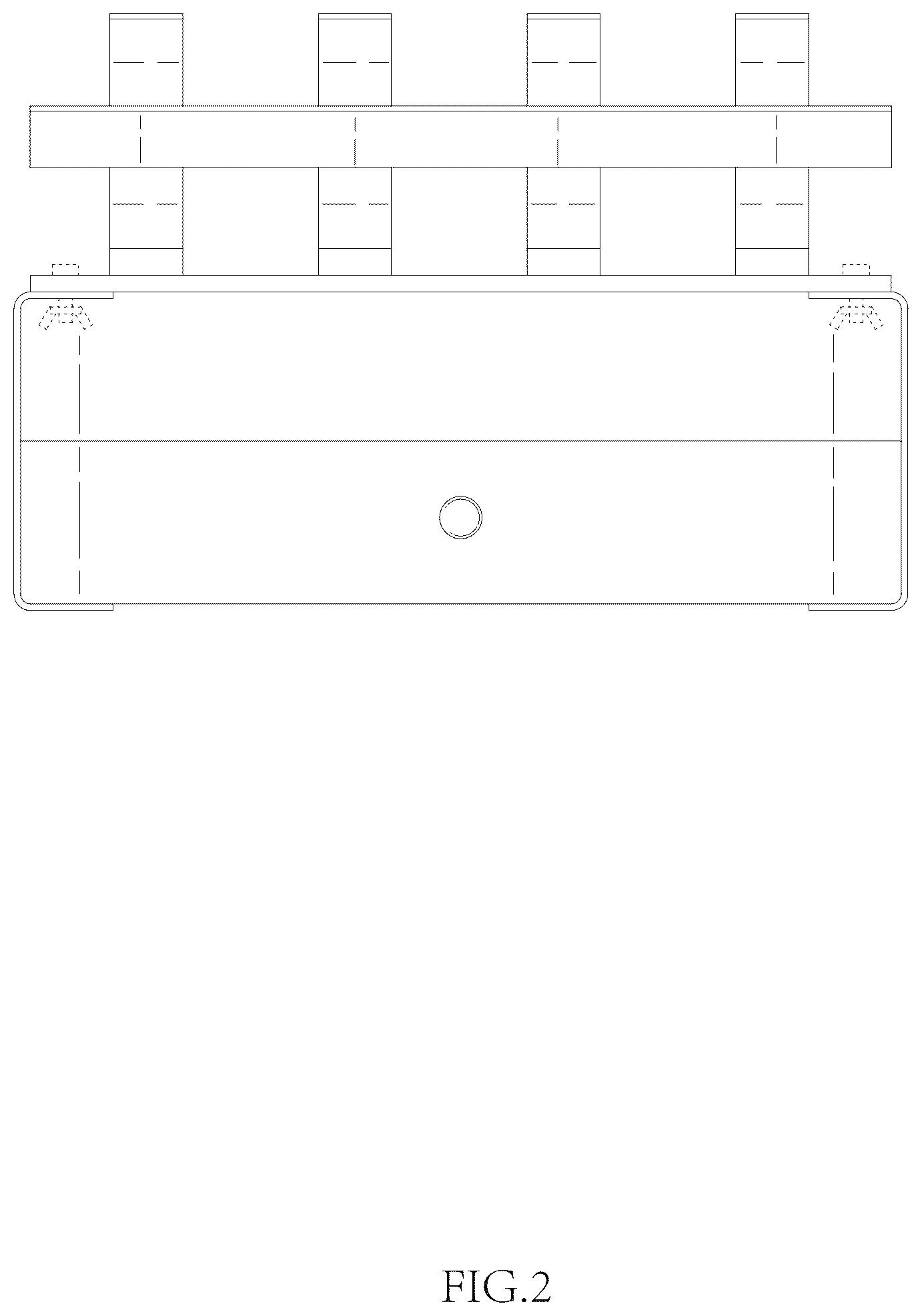 Patent USD1124308 Figure 2 – Modular wood burning stand and tray assembly