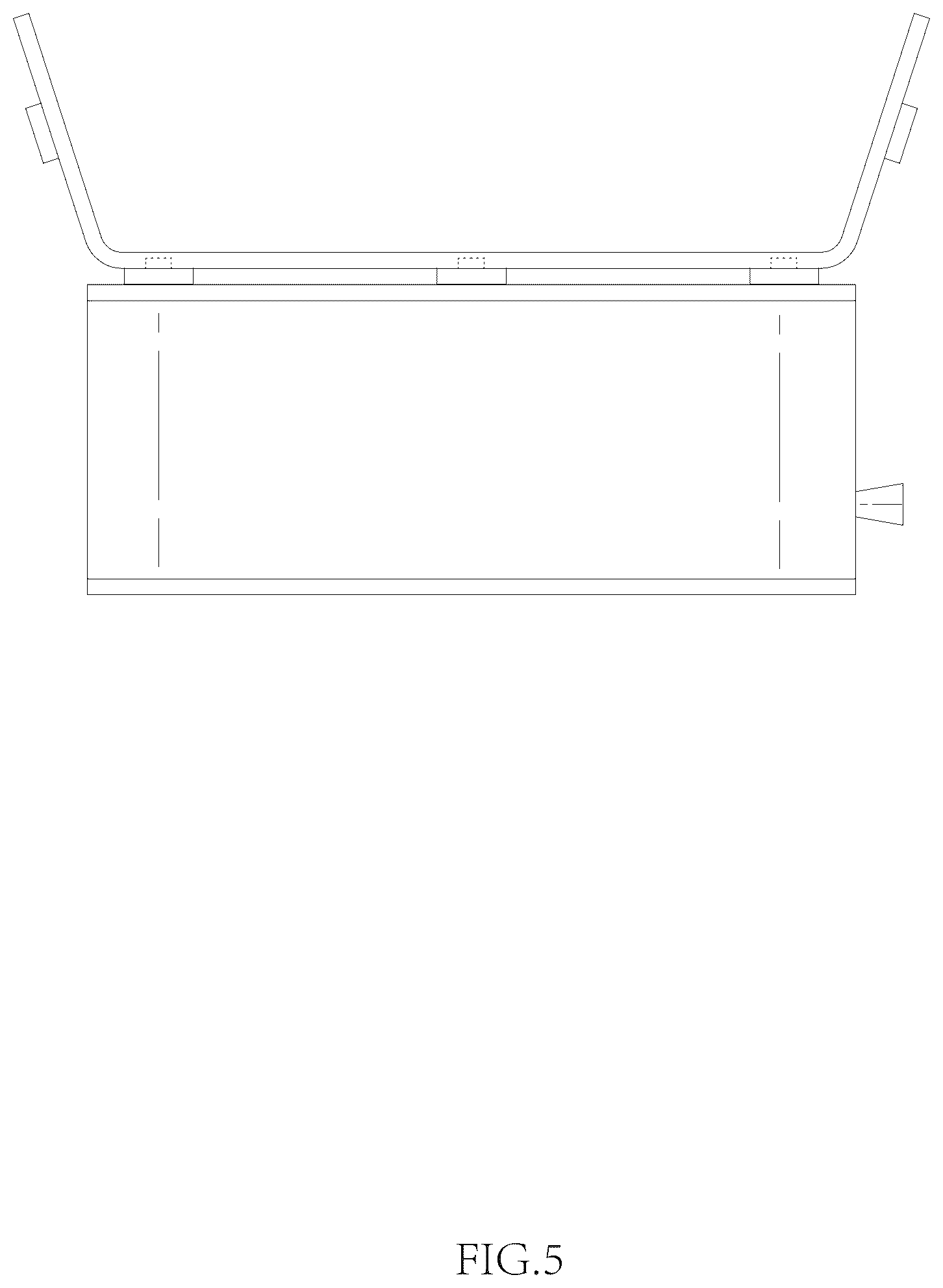 Patent USD1124308 Figure 5 – Modular wood burning stand and tray assembly