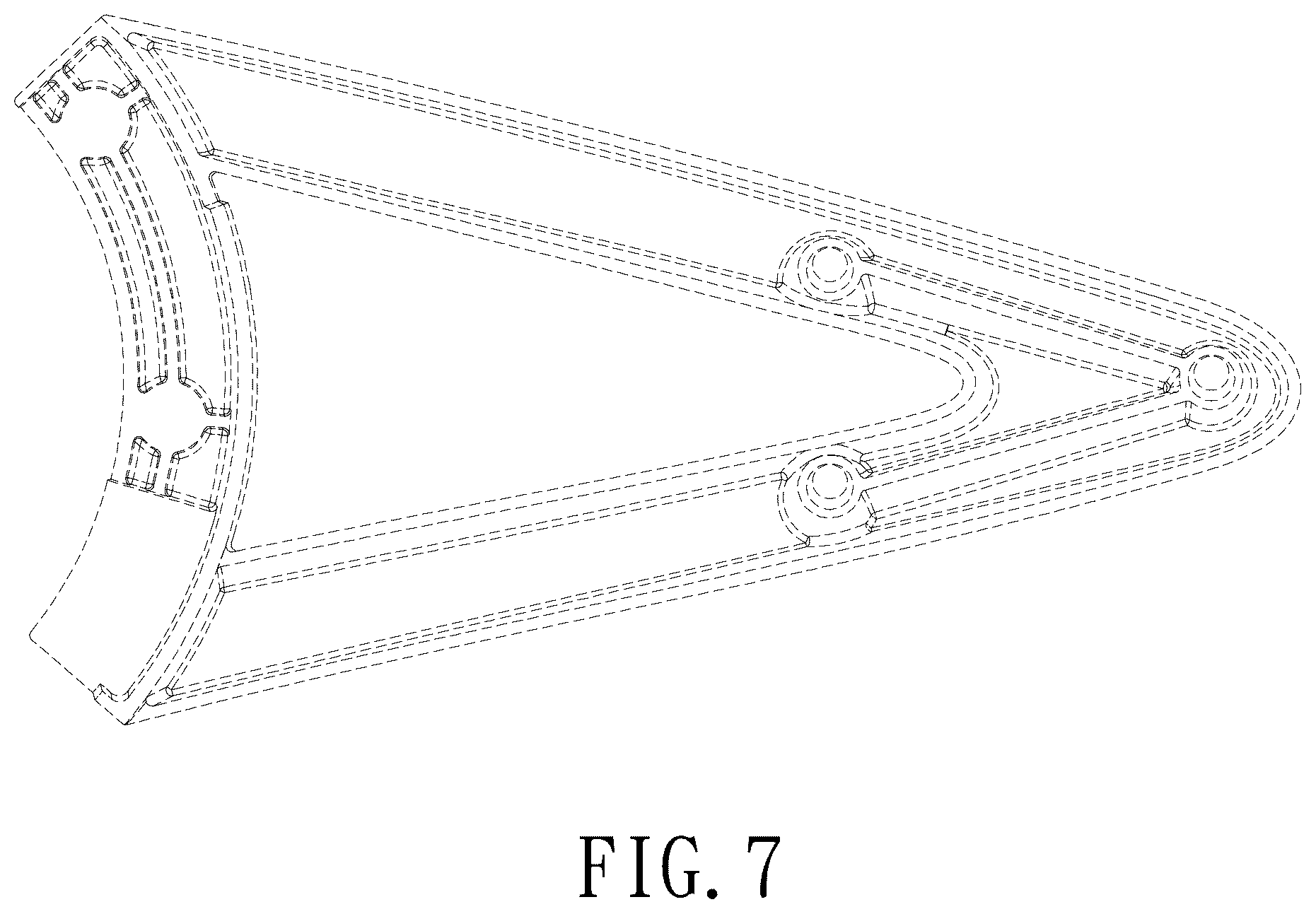 Patent USD1124309 Figure 5 – Ceiling fan blade bracket