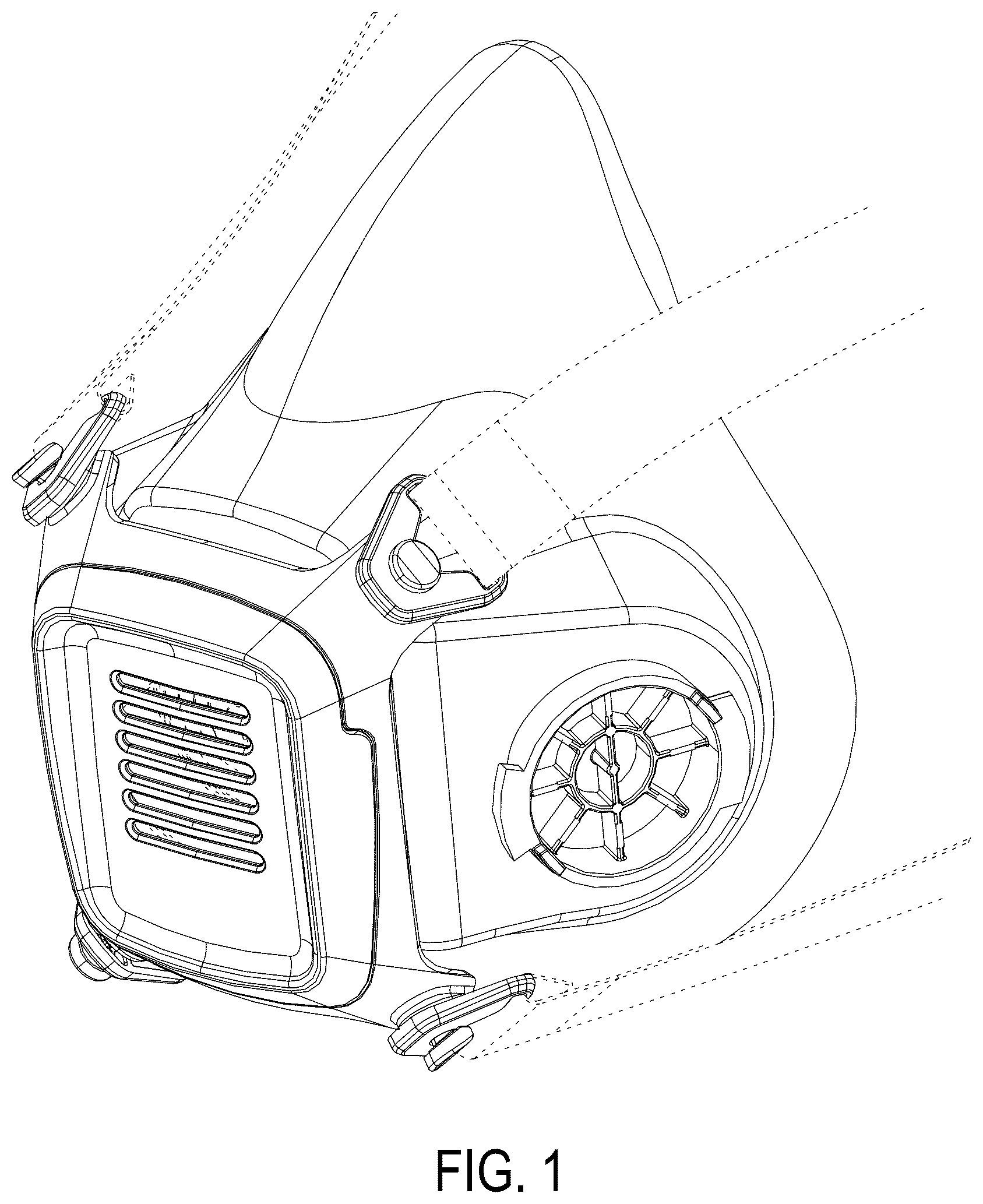 Patent USD1124311 — Half-face respirator mask — Figure 1