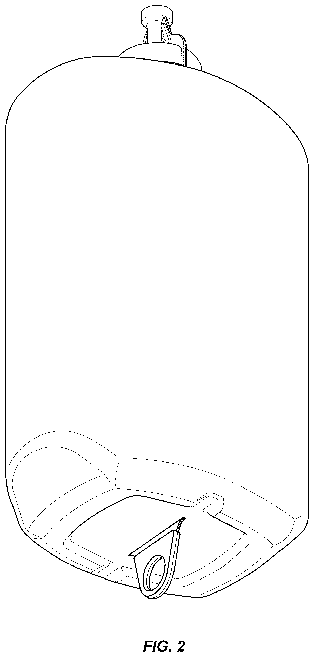 Patent USD1124323 Figure 2 – Medical solution container