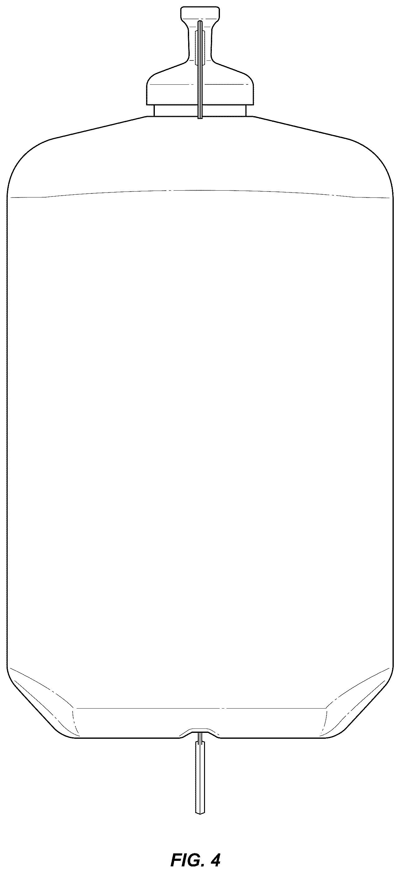 Patent USD1124323 Figure 4 – Medical solution container