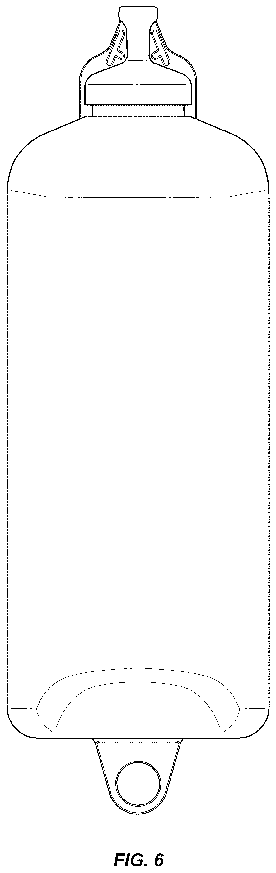 Patent USD1124323 Figure 6 – Medical solution container