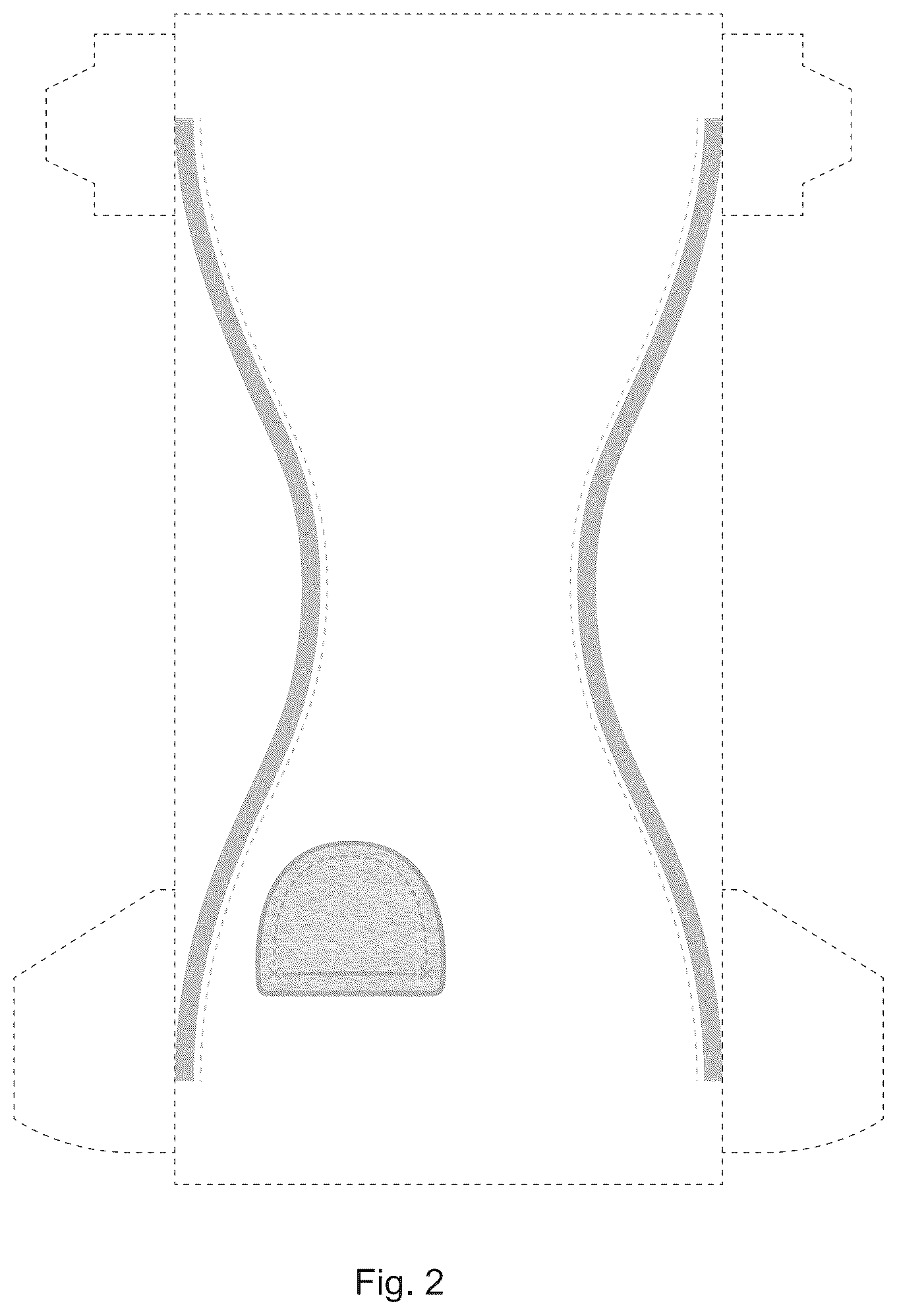 Patent USD1124324 Figure 2 – Absorbent article