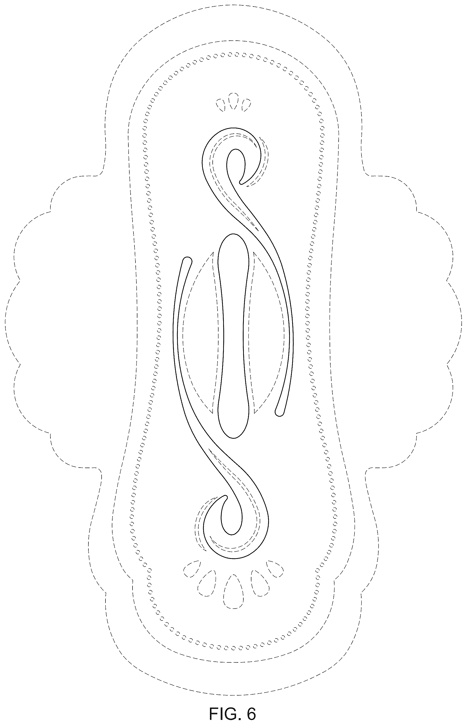 Patent USD1124326 Figure 3 – Sanitary napkin