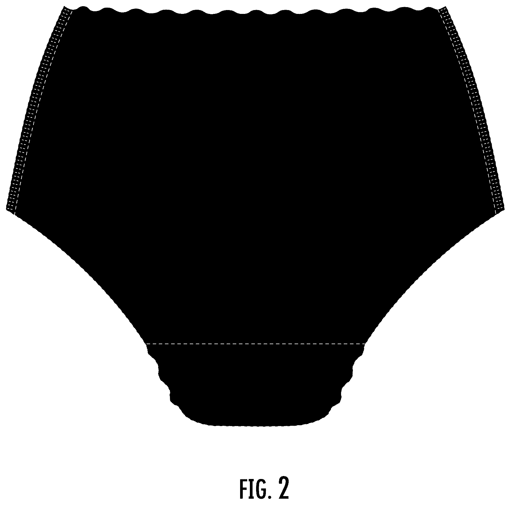 Patent USD1124327 Figure 2 – Absorbent article
