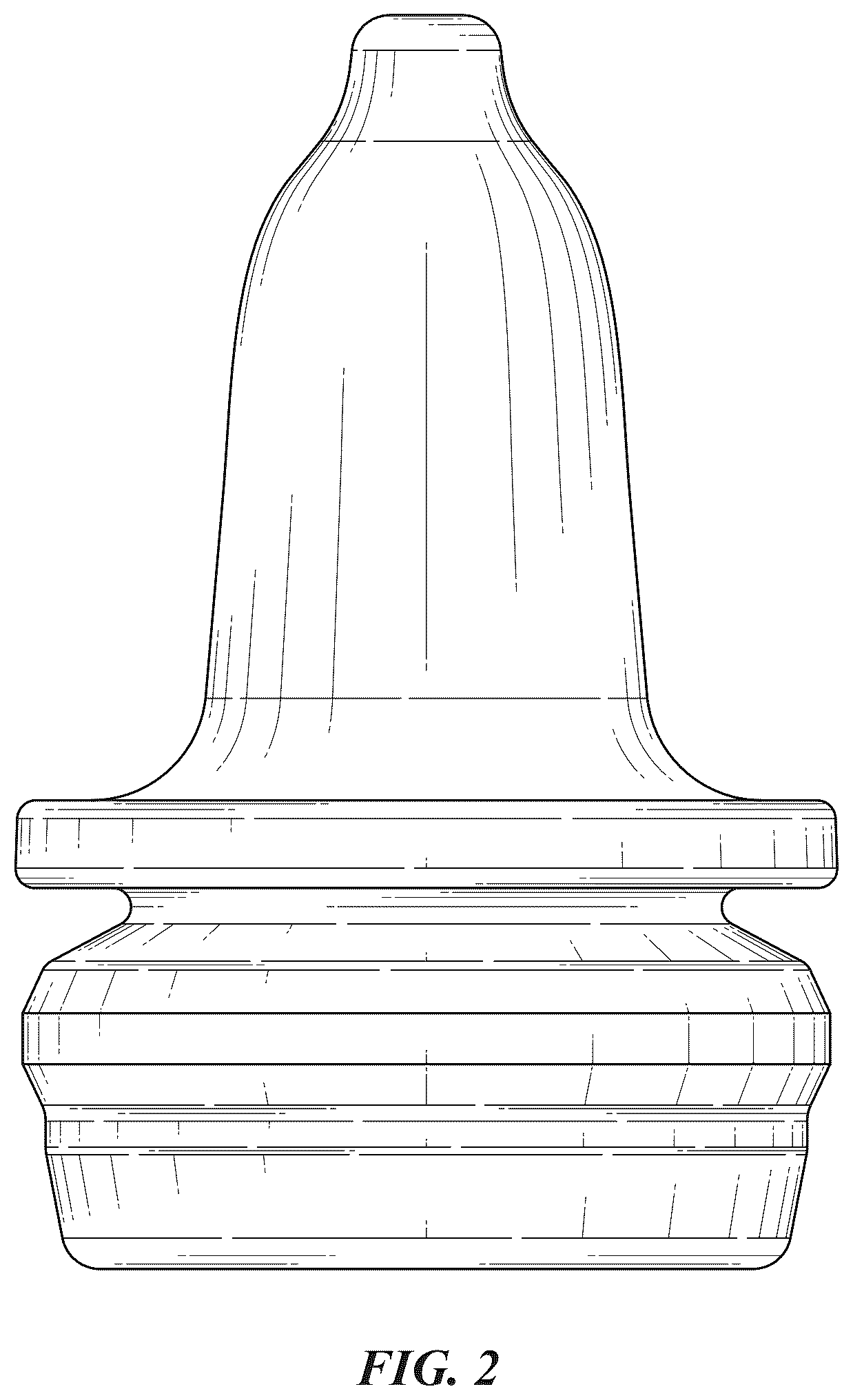 Patent USD1124339 Figure 2 – Flexible insert for ophthalmic solution squeeze bottle