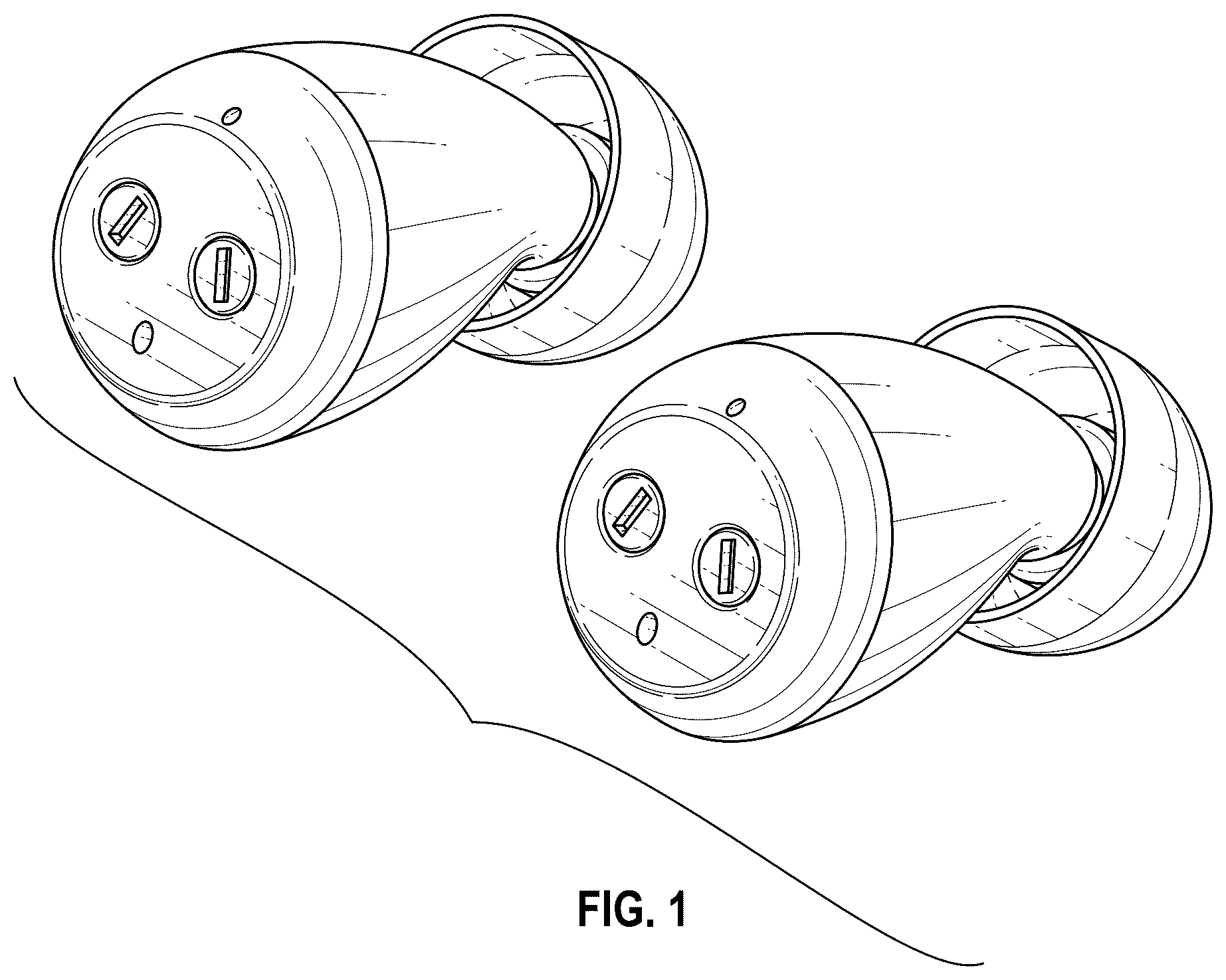 Patent USD1124346 Figure 1 – Hearing aid set