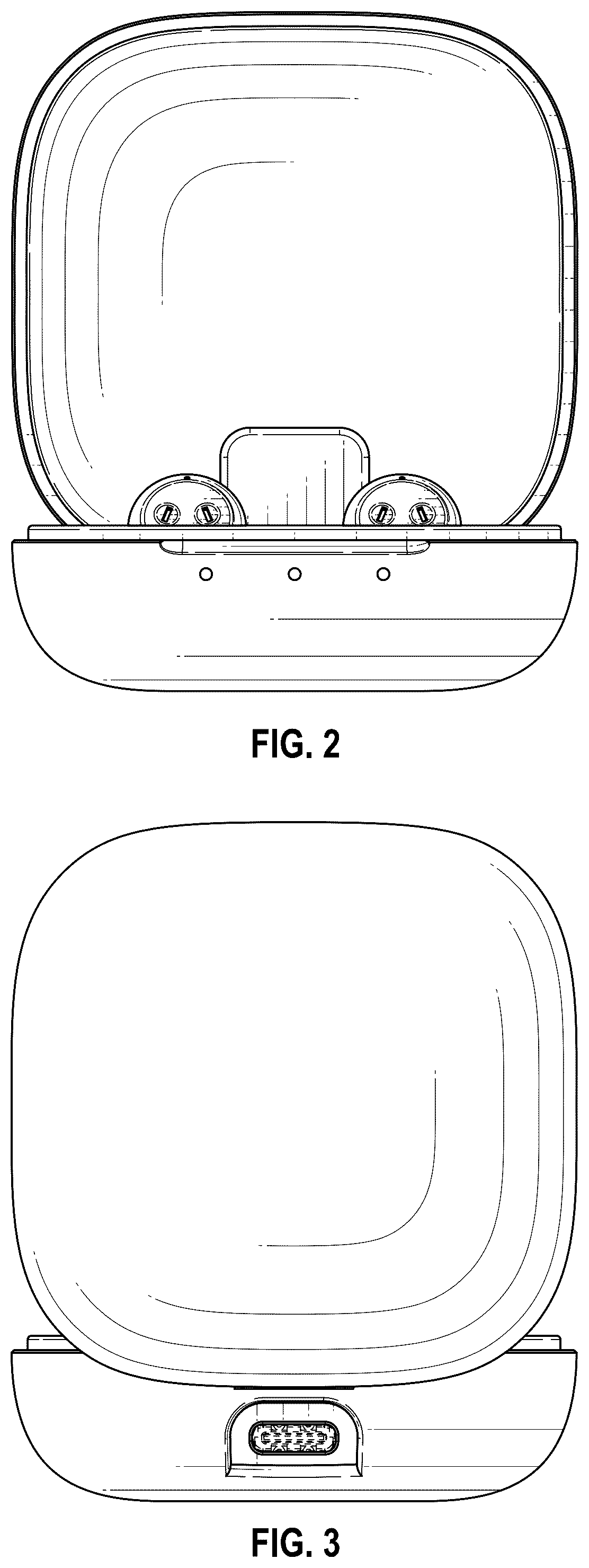 Patent USD1124347 Figure 2 – Hearing aid and charger set