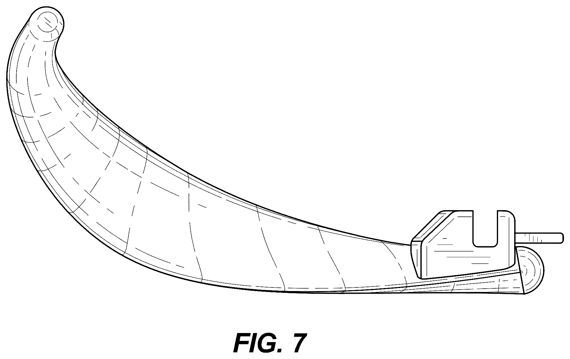 Patent USD1124350 Figure 7 – Arm rest