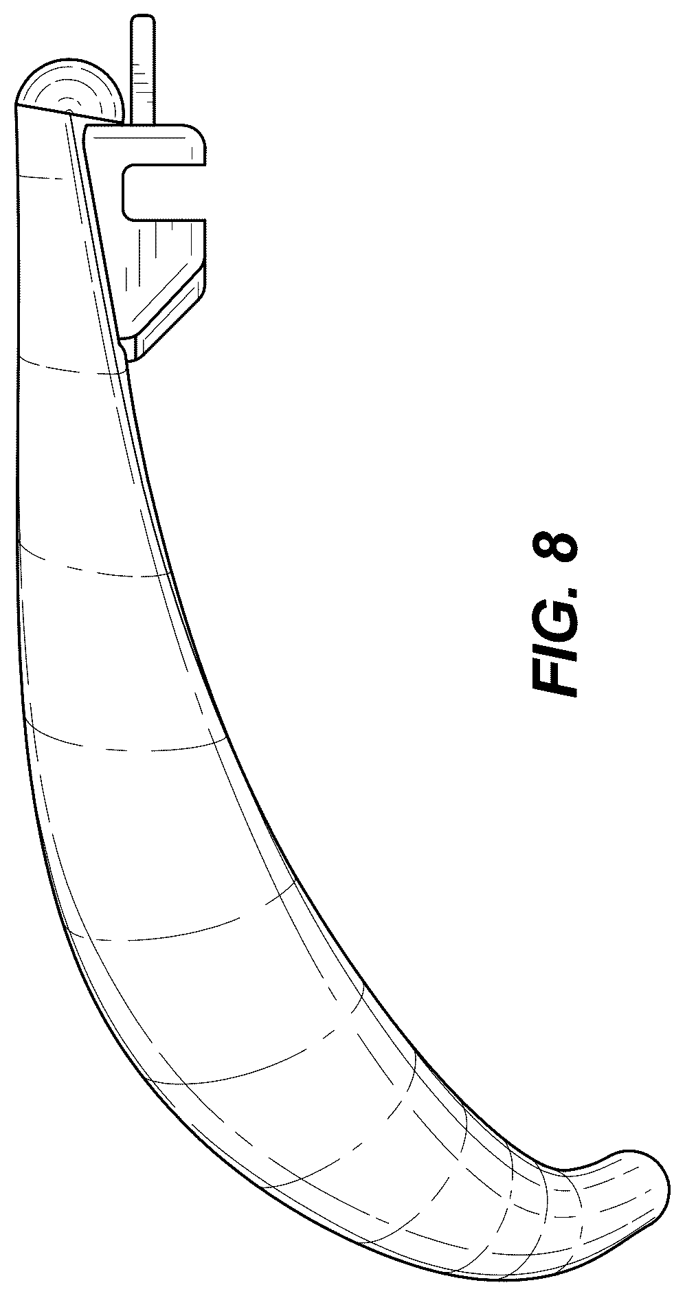 Patent USD1124350 Figure 8 – Arm rest