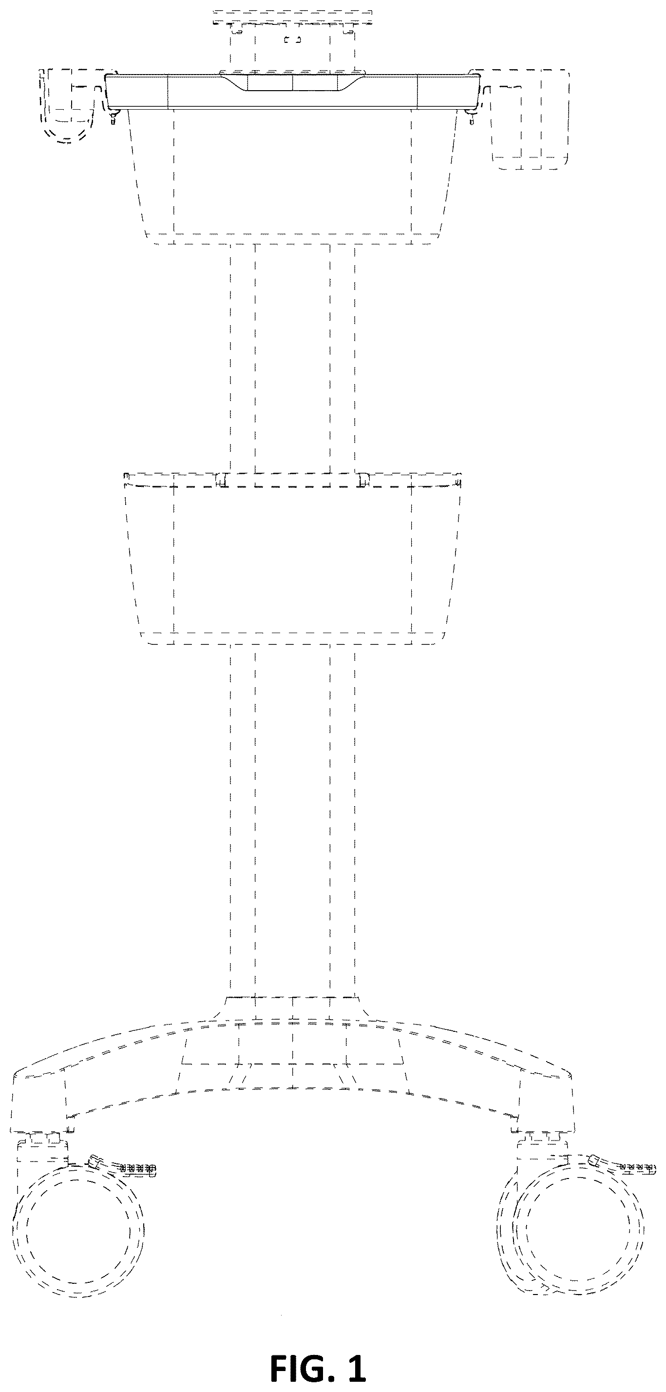 Patent USD1124351 Figure 1 – Handle of a medical trolley