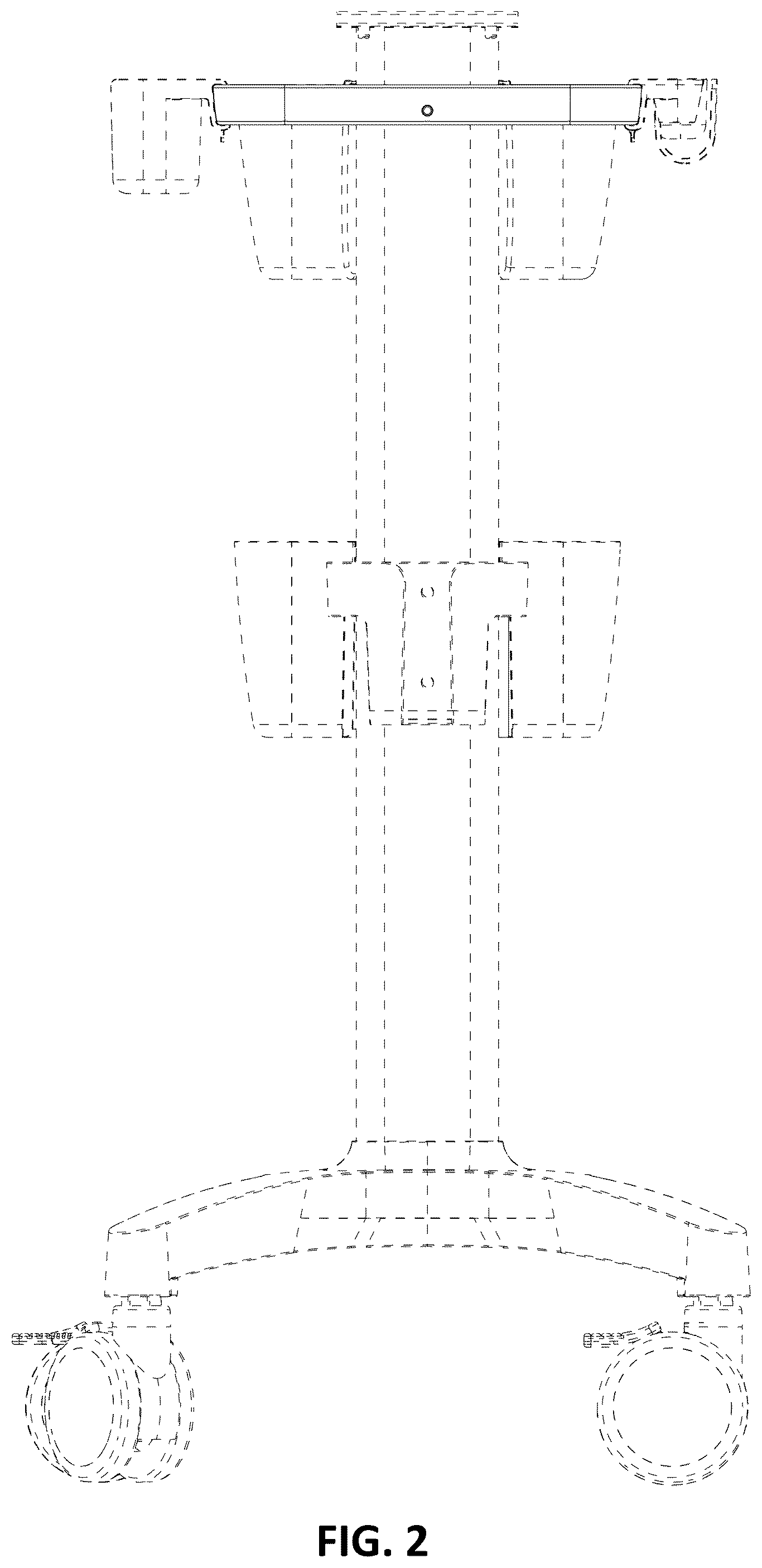 Patent USD1124351 Figure 2 – Handle of a medical trolley