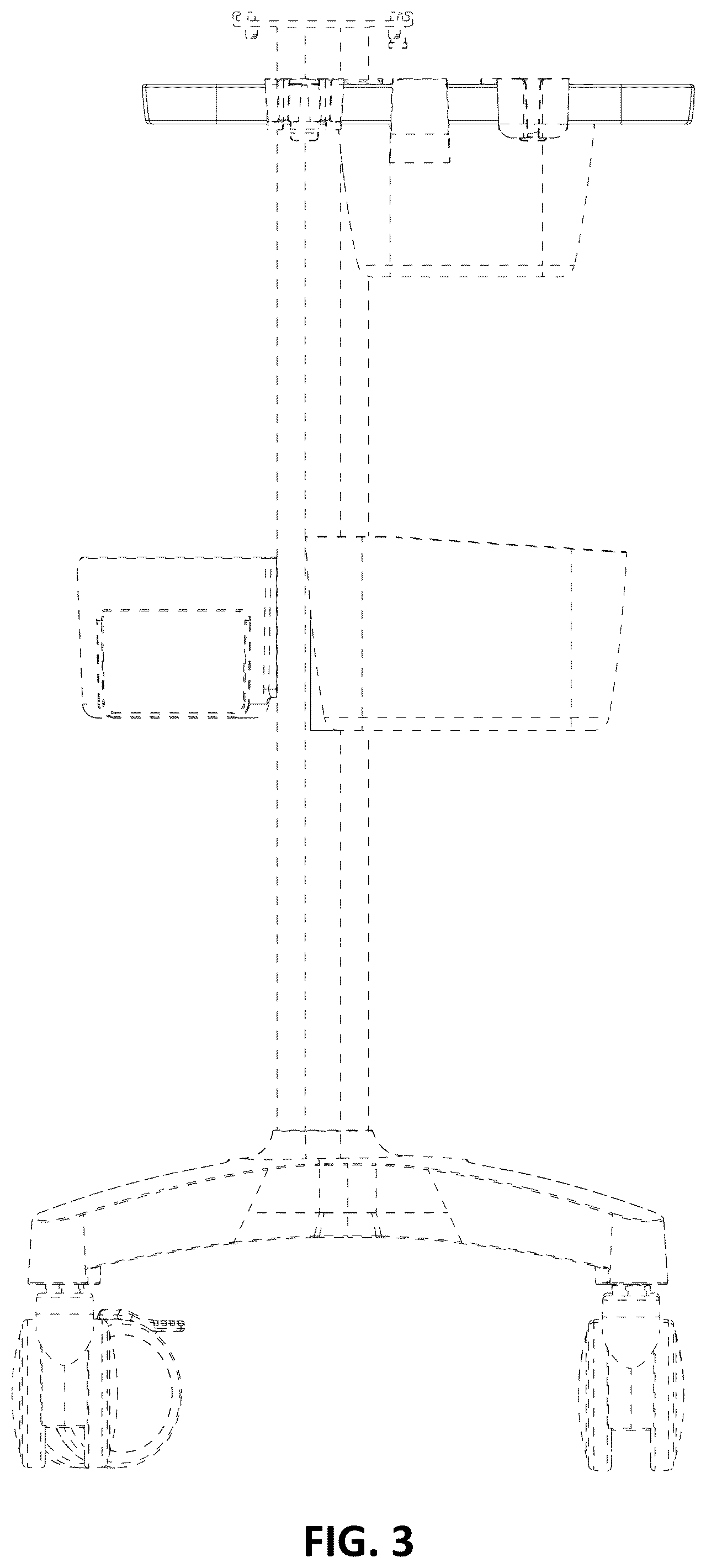 Patent USD1124351 Figure 3 – Handle of a medical trolley
