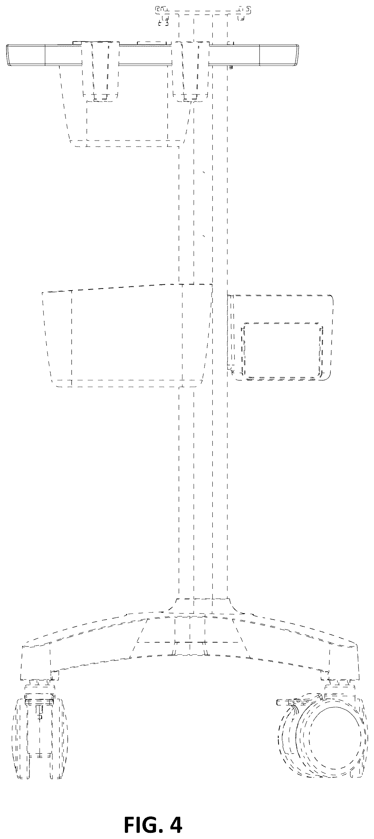 Patent USD1124351 Figure 4 – Handle of a medical trolley