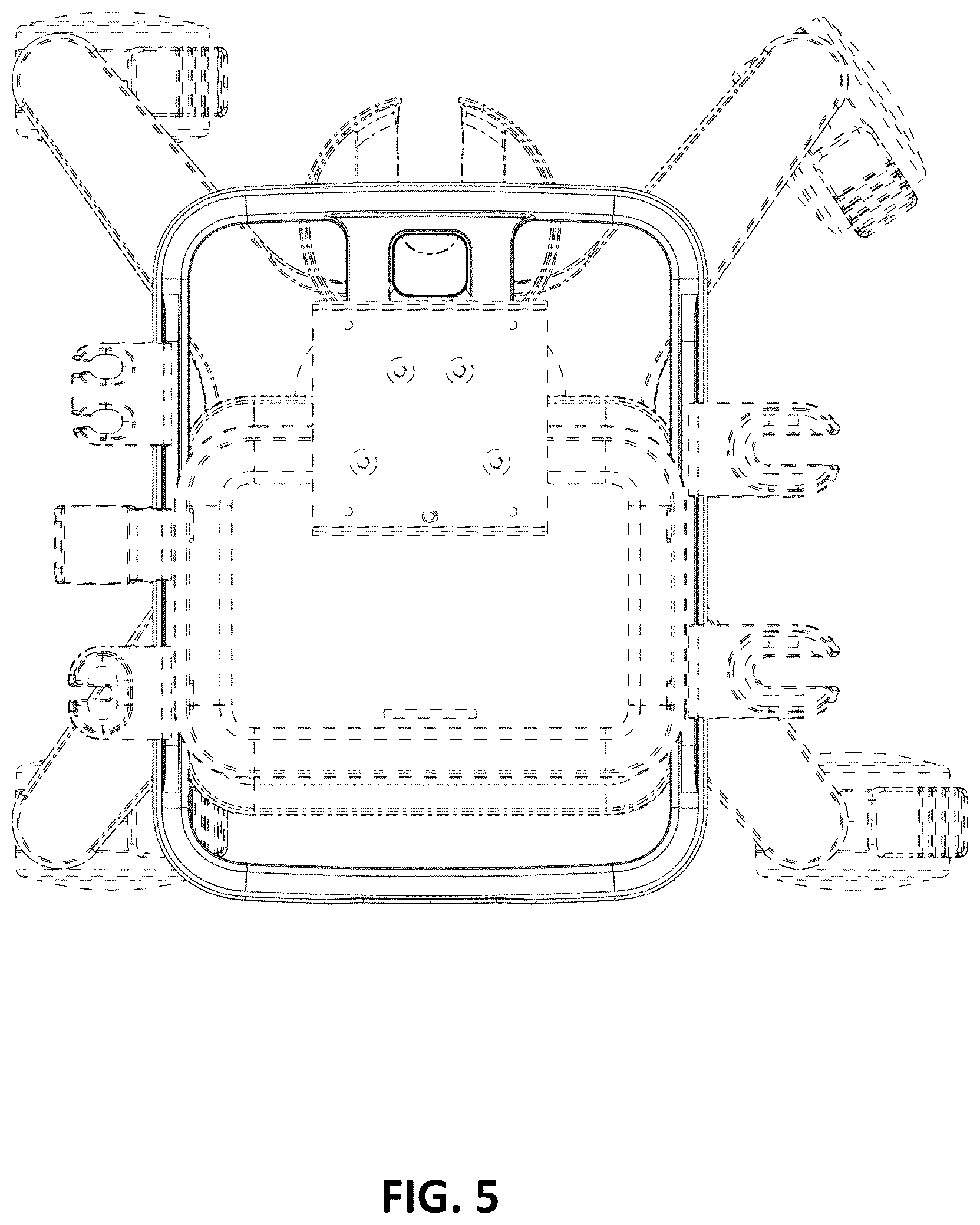 Patent USD1124351 Figure 5 – Handle of a medical trolley