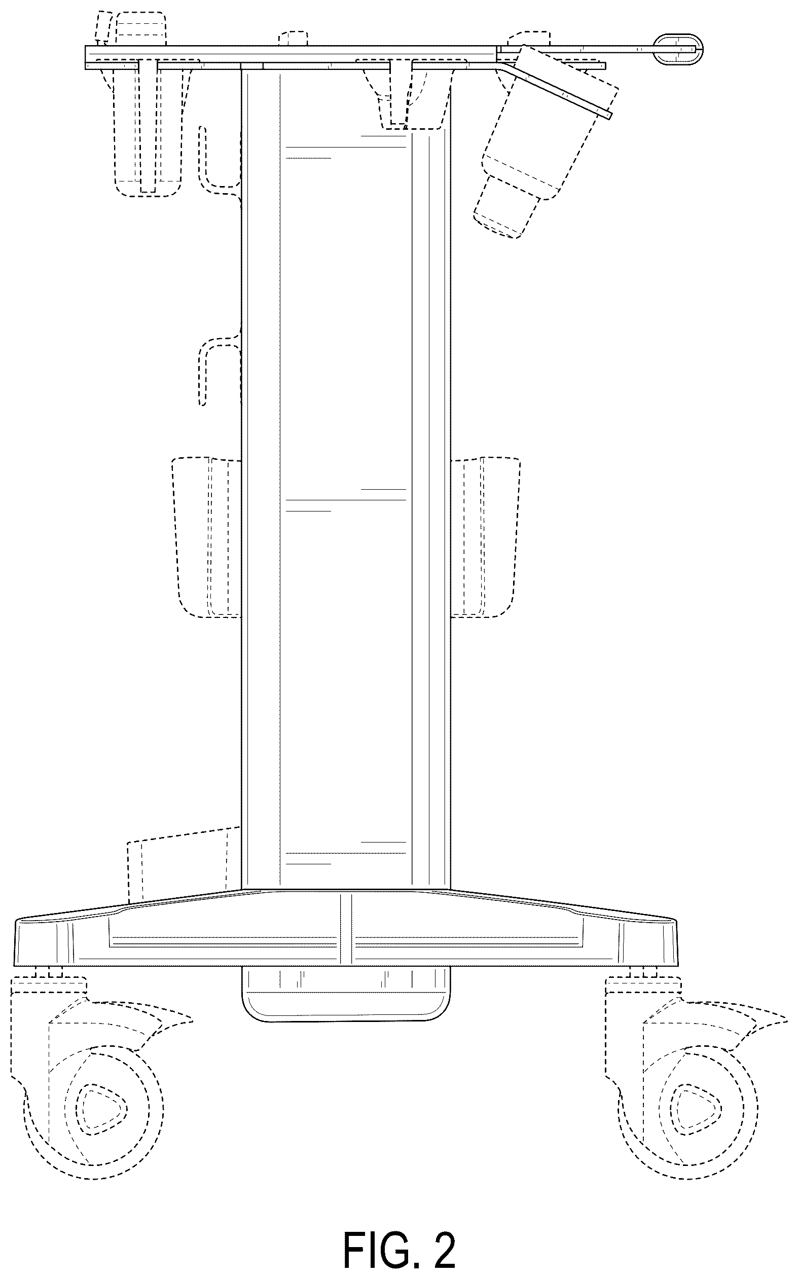 Patent USD1124352 Figure 2 – Medical imaging cart
