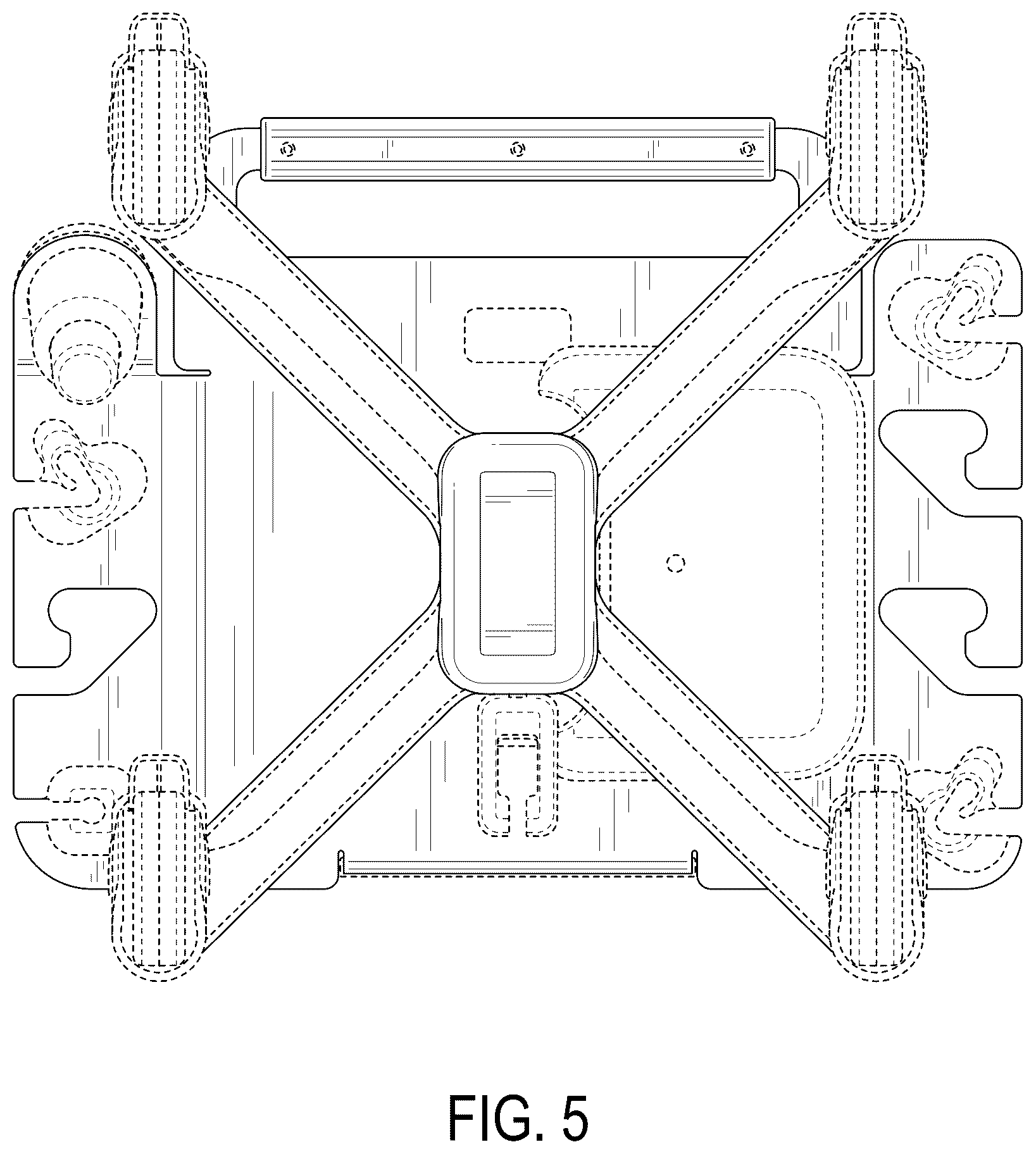 Patent USD1124352 Figure 5 – Medical imaging cart