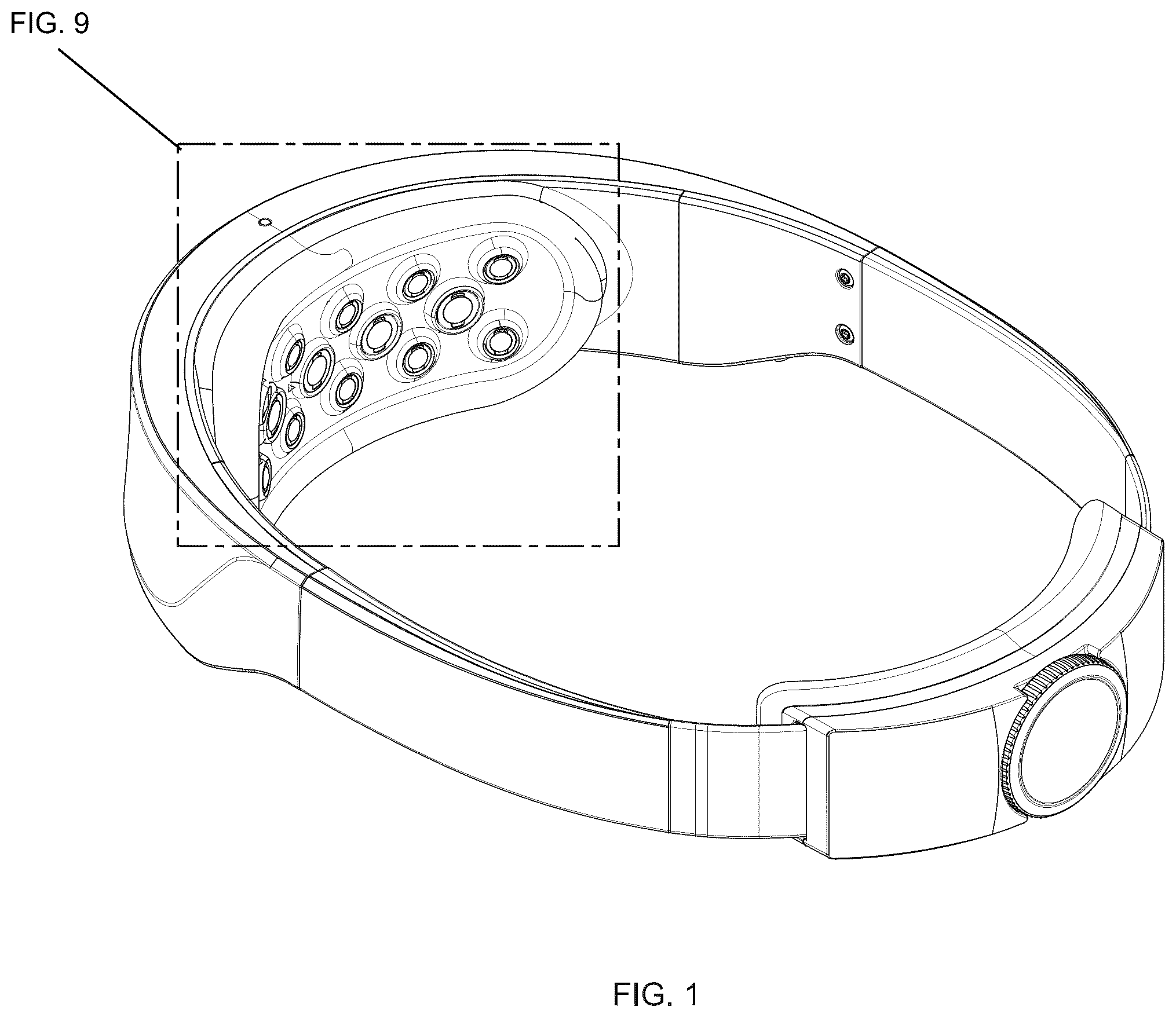 Patent USD1124354 — Brainwave reading apparatus — Figure 1