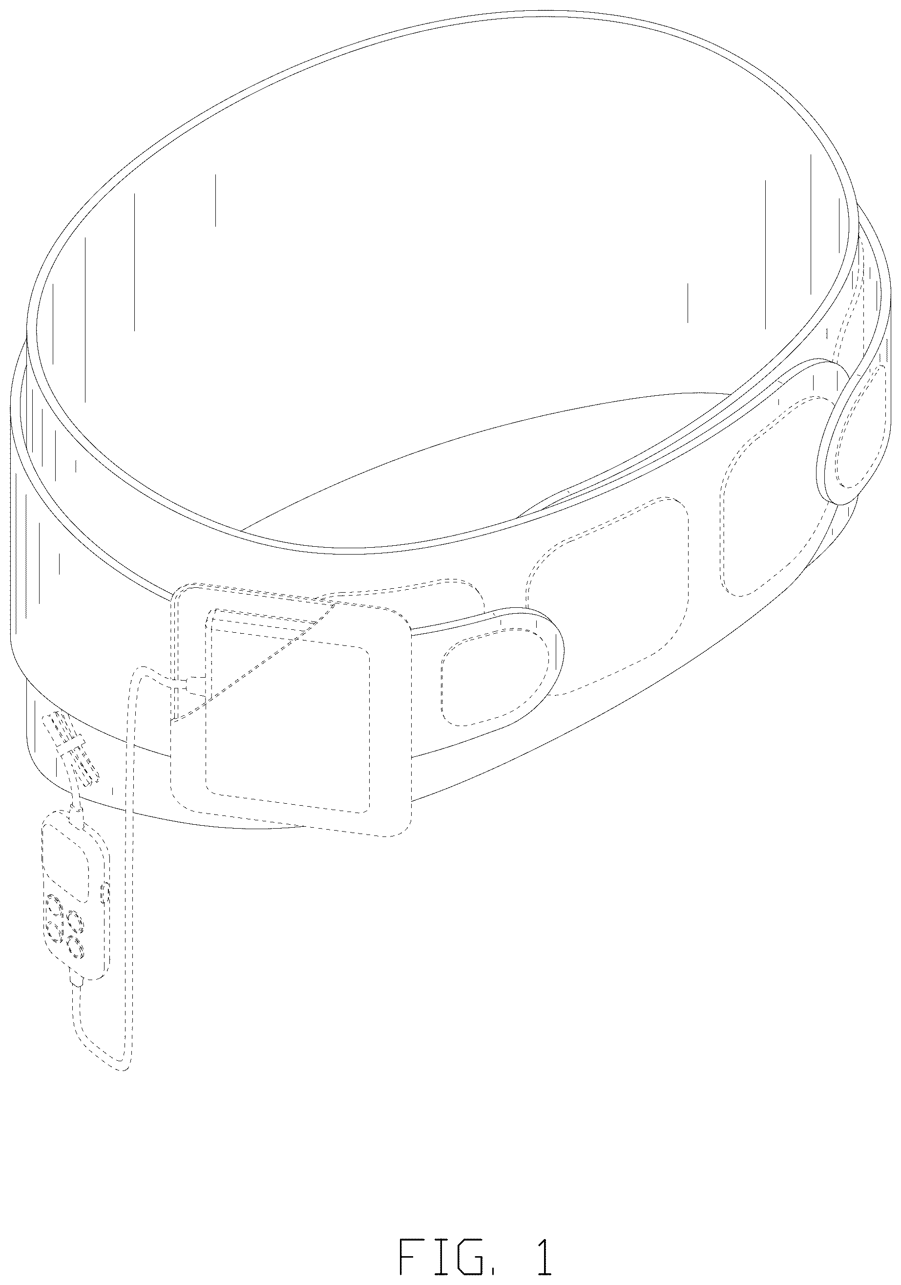 Patent USD1124379 Figure 1 – Heating pad for lumbar