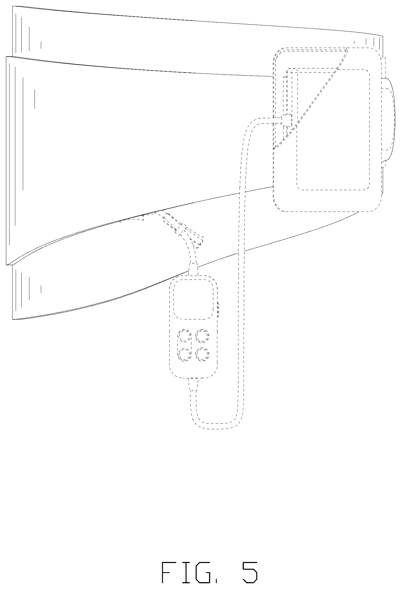 Patent USD1124379 Figure 5 – Heating pad for lumbar
