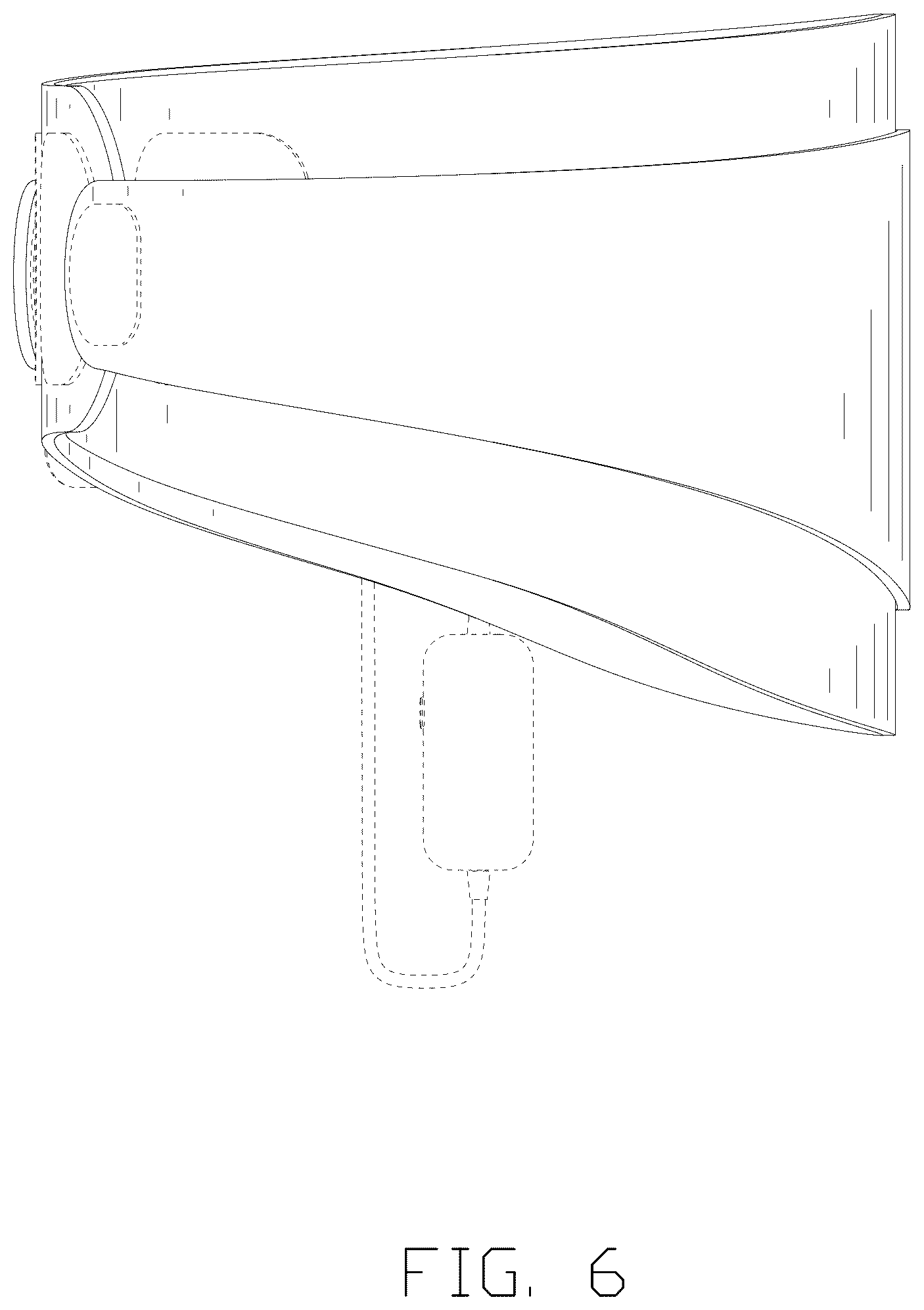 Patent USD1124379 Figure 6 – Heating pad for lumbar