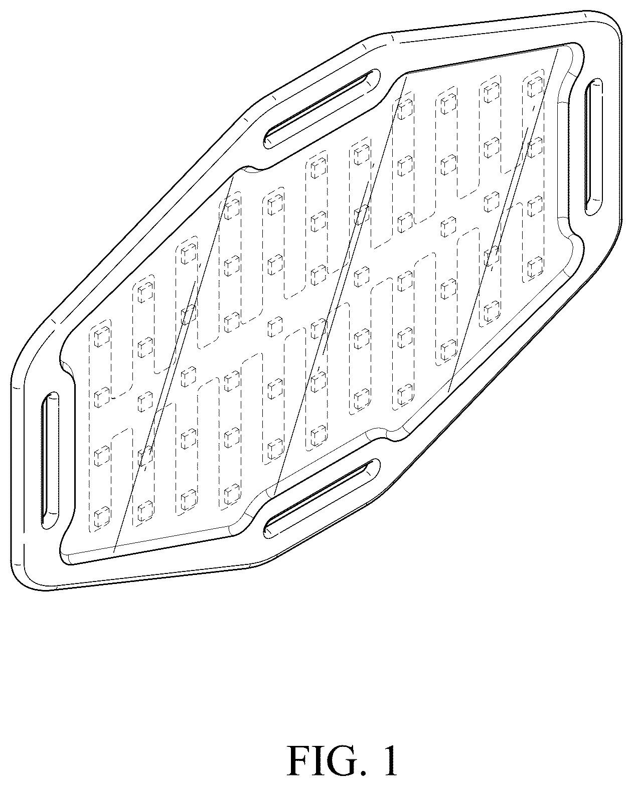 Patent USD1124386 — Therapeutic pad — Figure 1