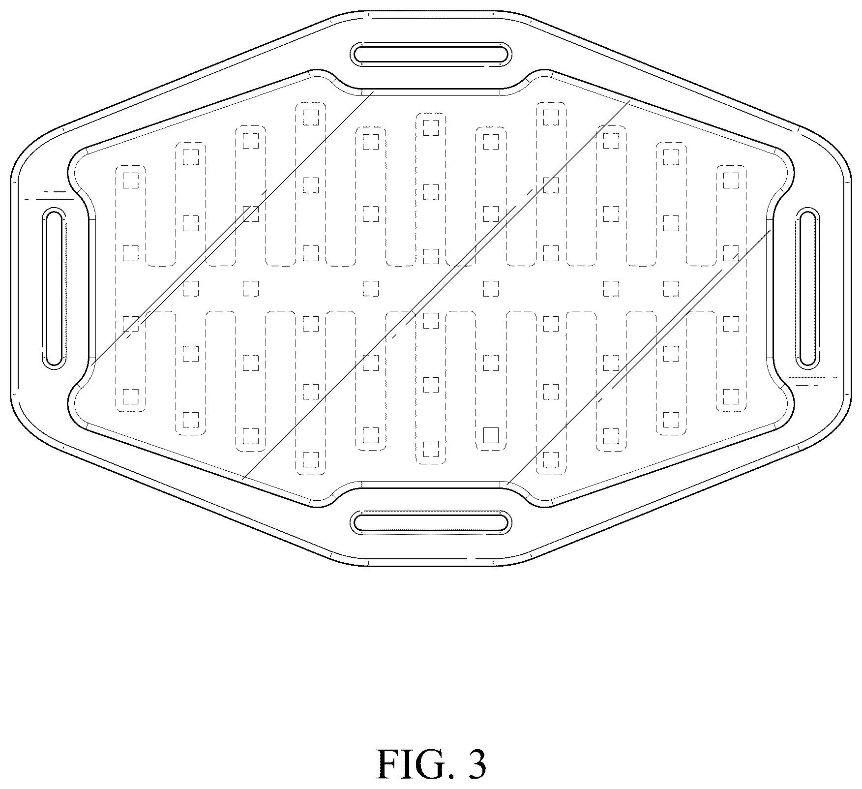 Patent USD1124386 Figure 3 – Therapeutic pad