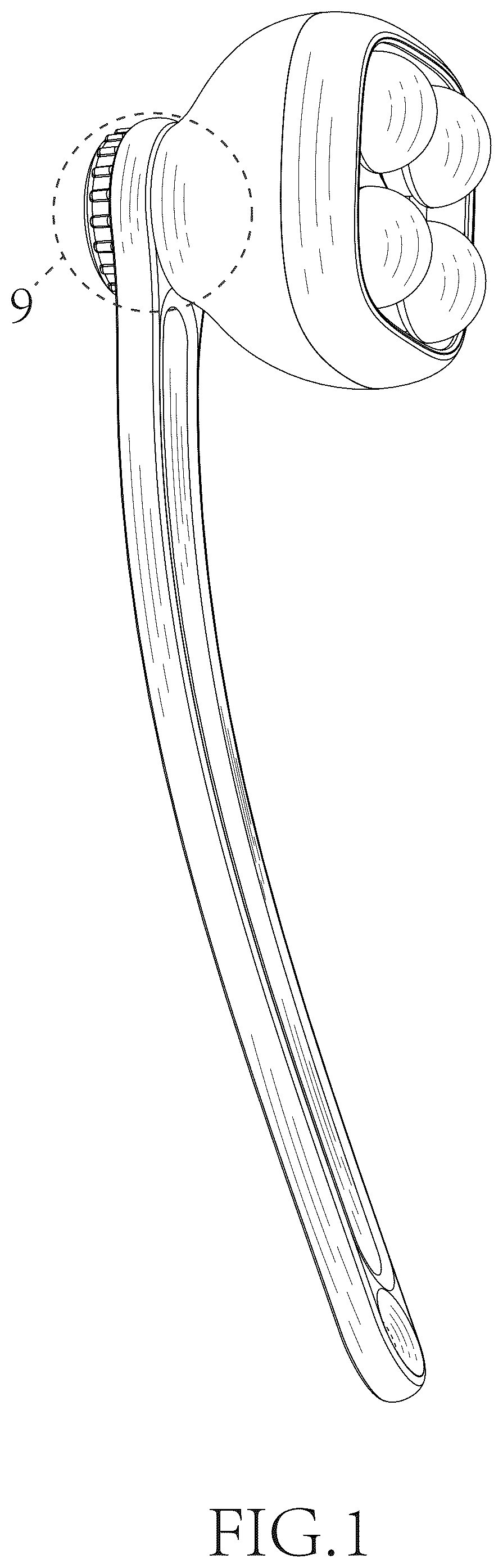 Patent USD1124389 — Handheld massager — Figure 1