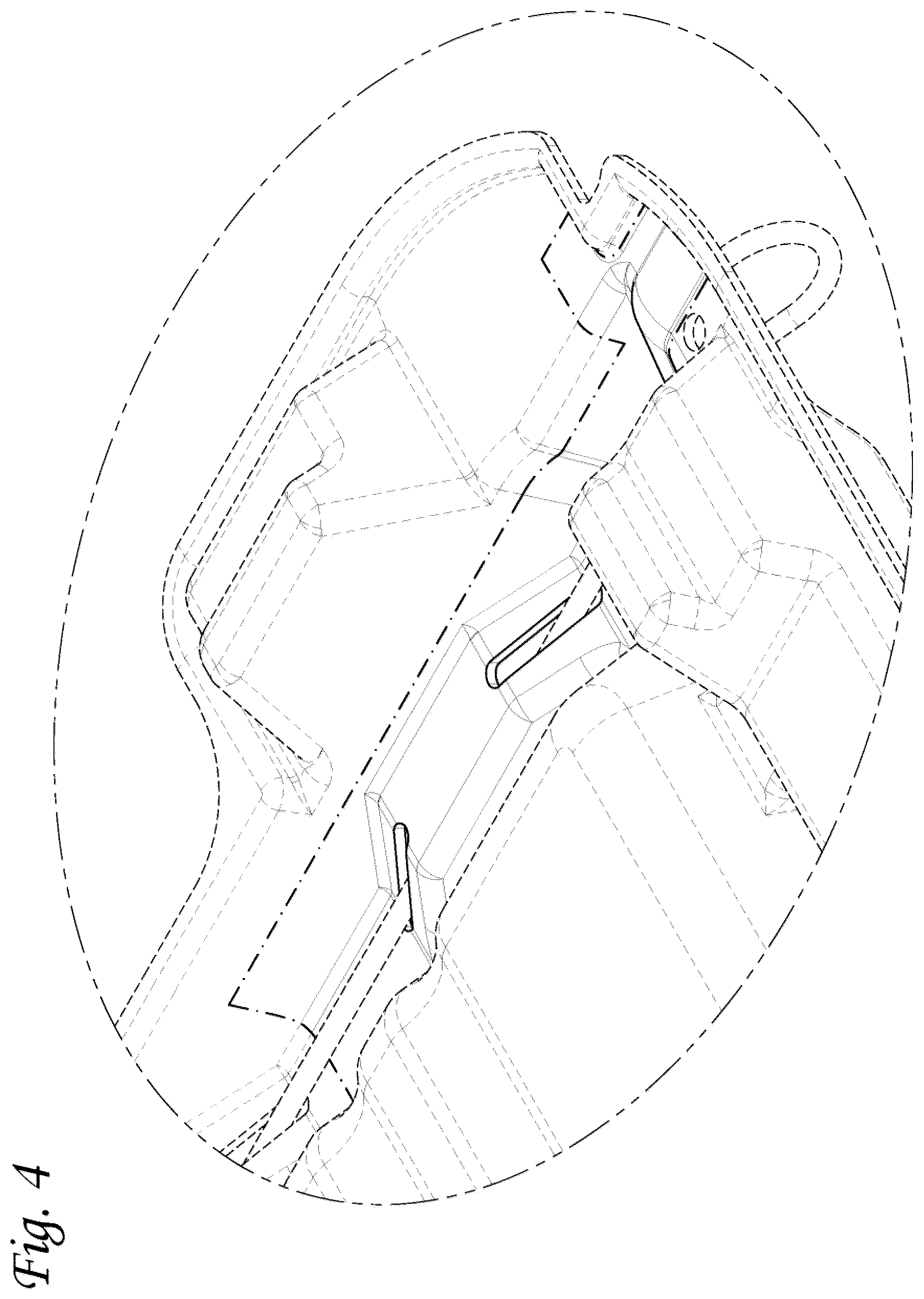 Patent USD1124404 Figure 4 – Bag holding tray