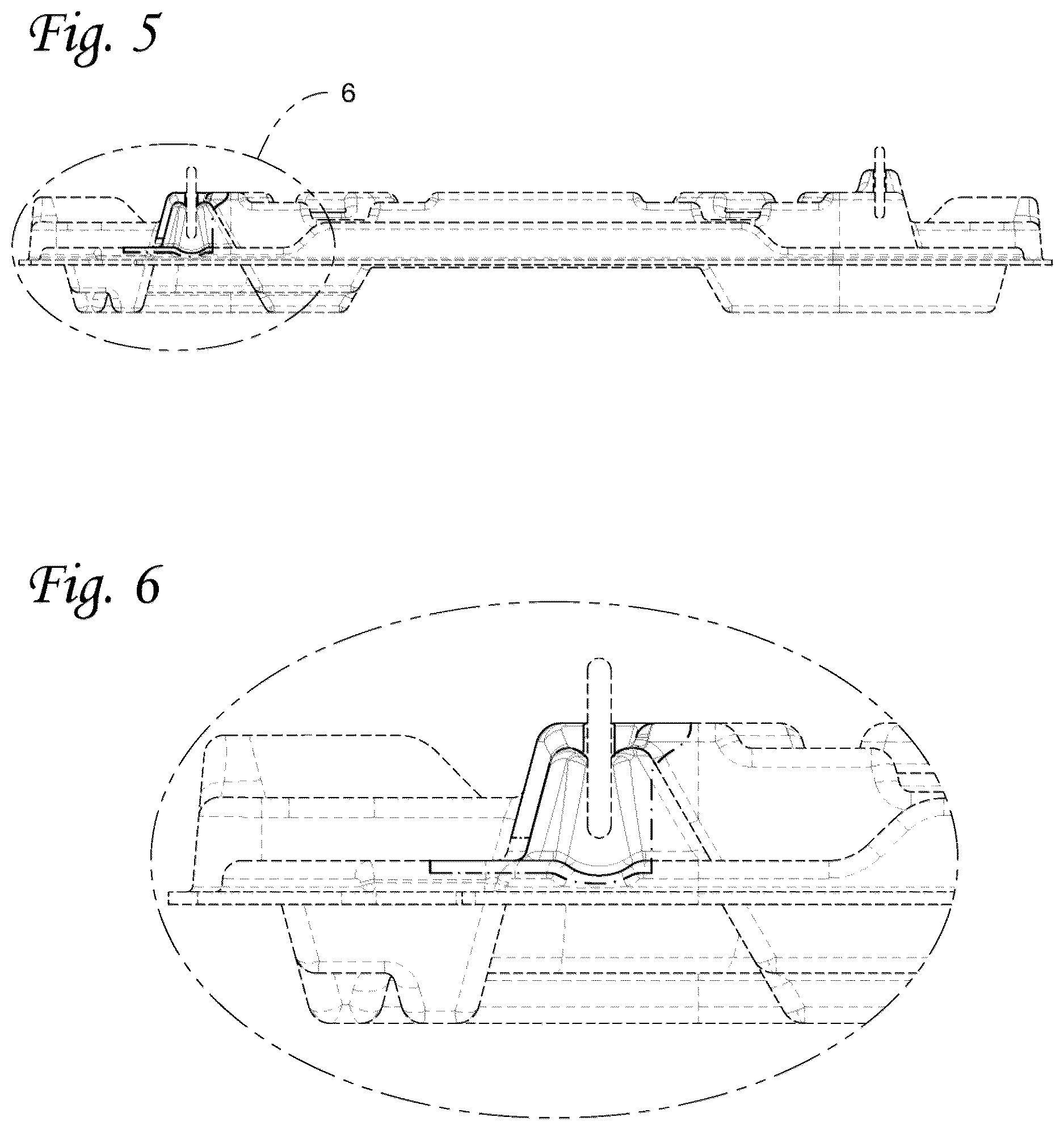 Patent USD1124404 Figure 5 – Bag holding tray