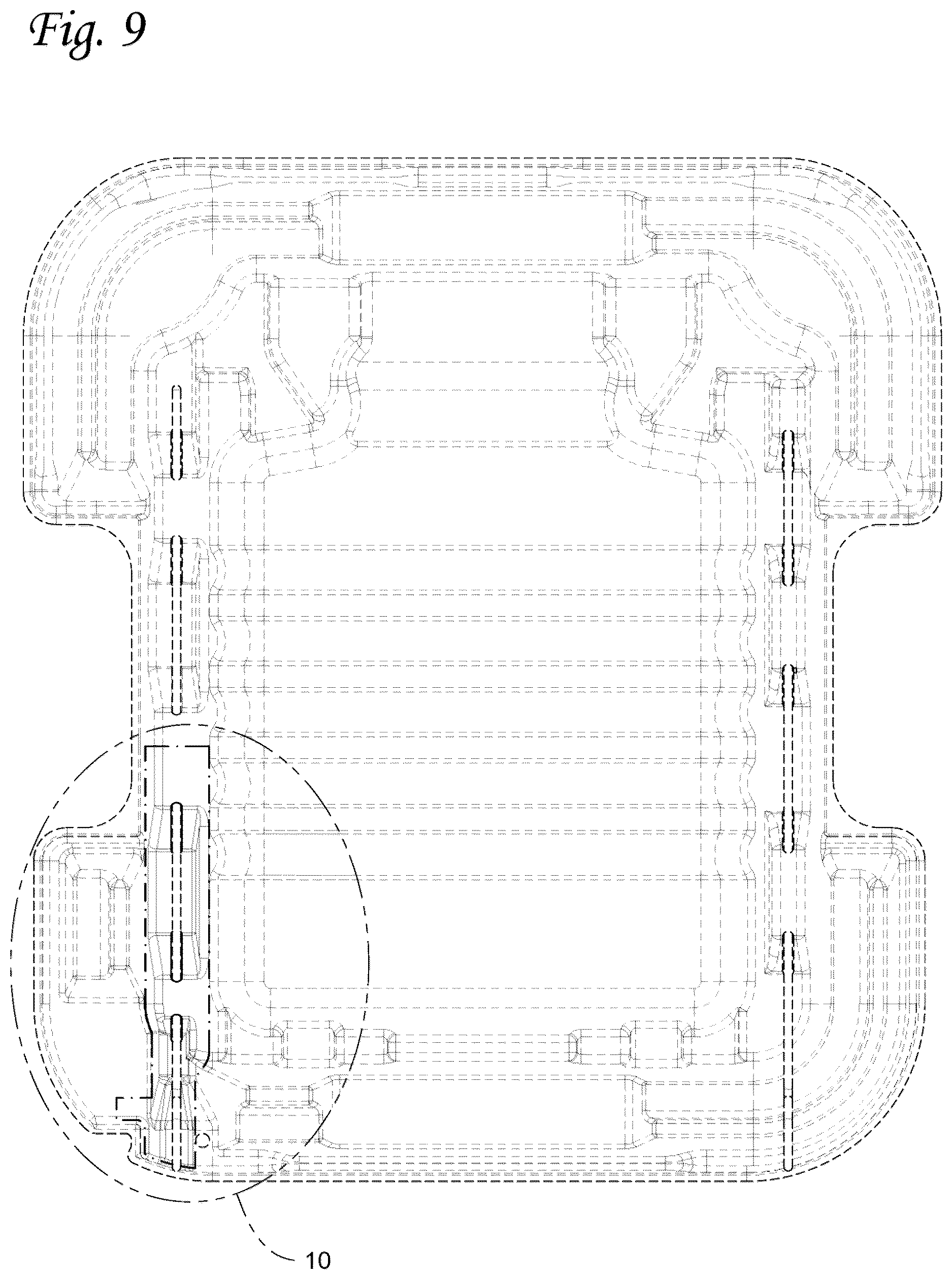 Patent USD1124404 Figure 7 – Bag holding tray