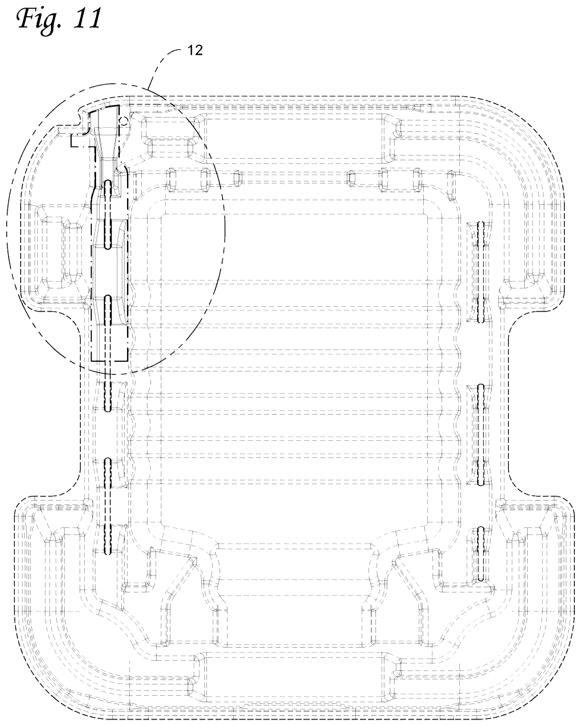Patent USD1124404 Figure 9 – Bag holding tray
