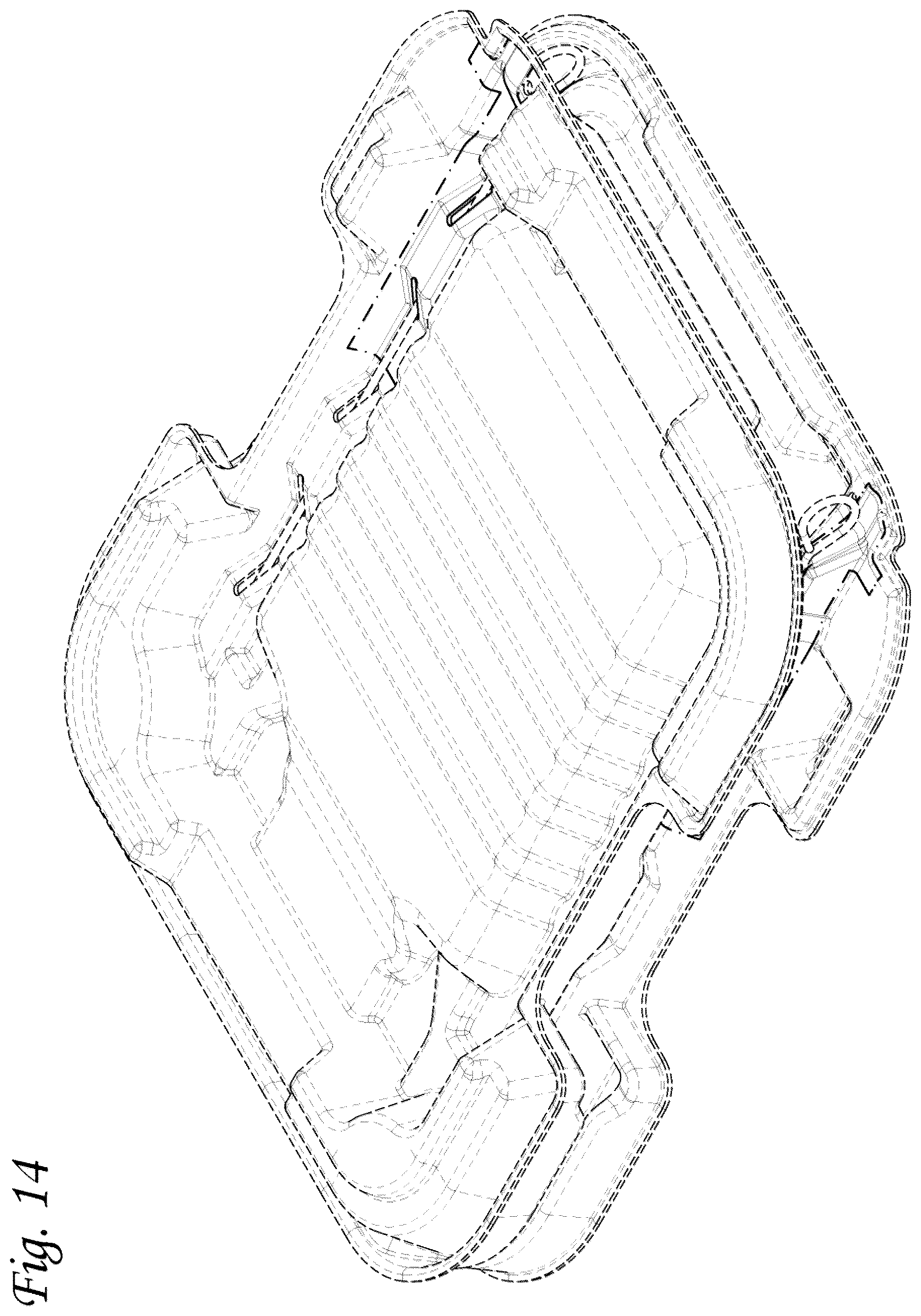 Patent USD1124404 Figure 12 – Bag holding tray