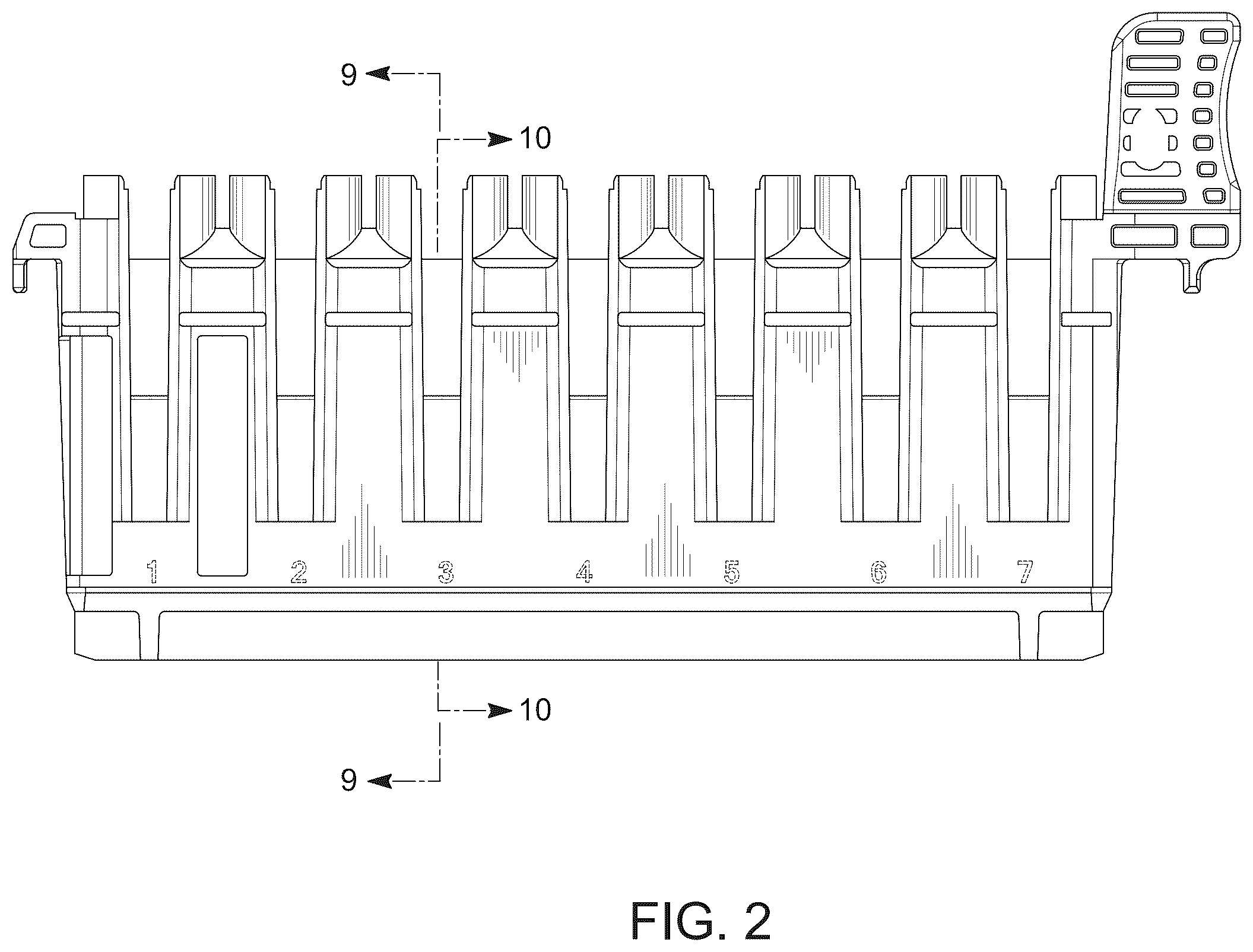 Patent USD1124405 Figure 2 – Sample rack