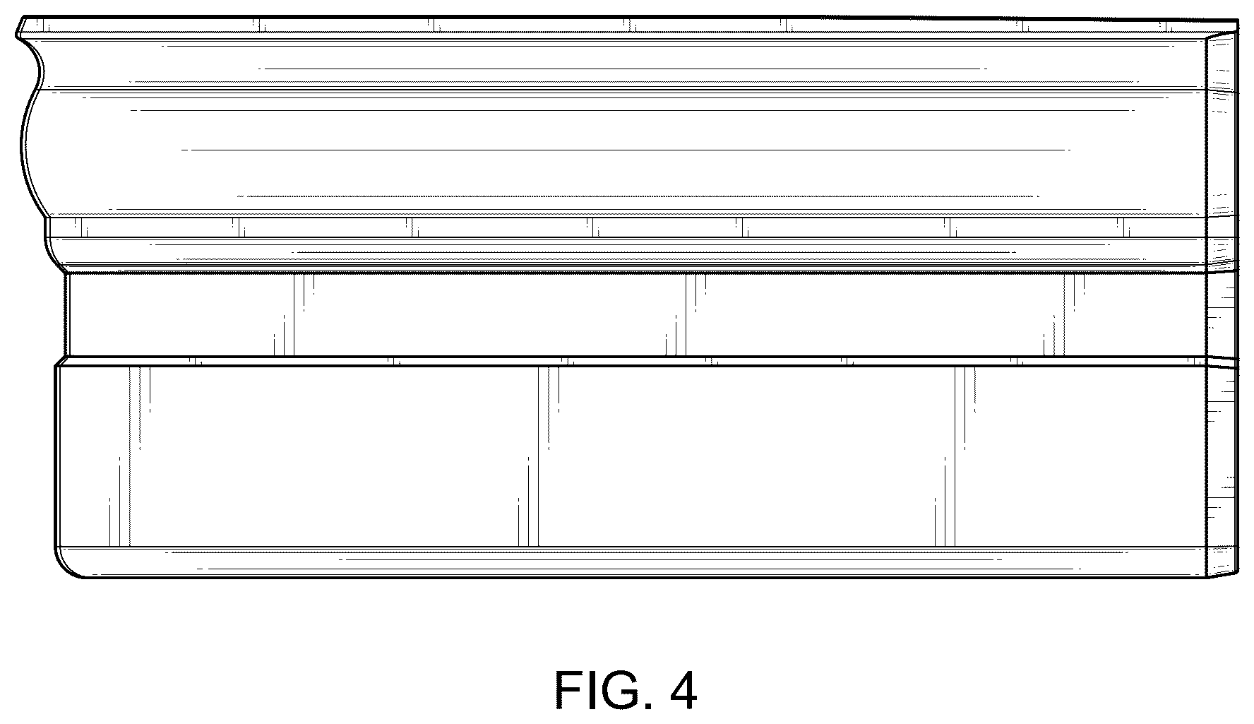 Patent USD1124409 Figure 4 – Crossover corner