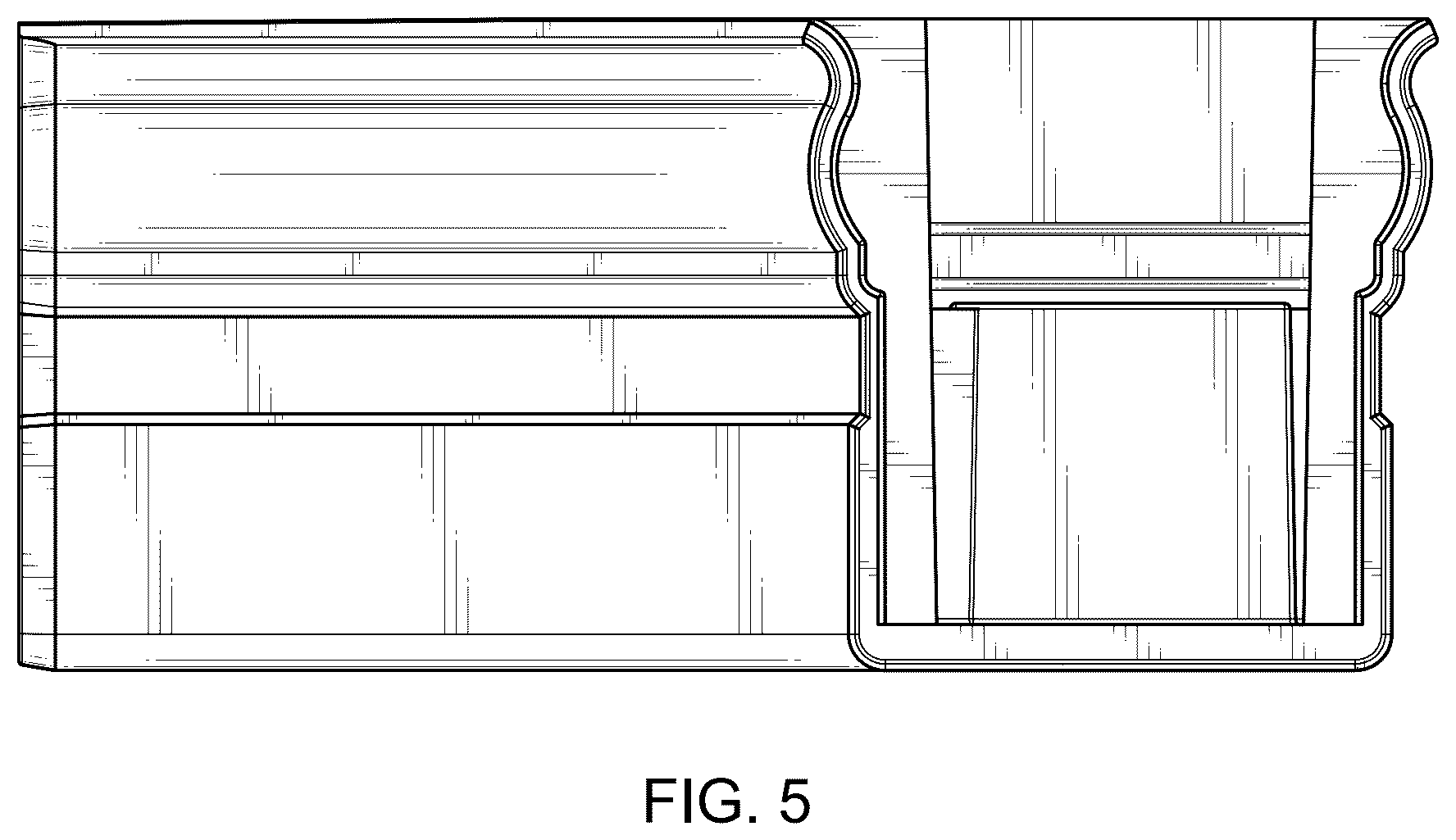 Patent USD1124409 Figure 5 – Crossover corner