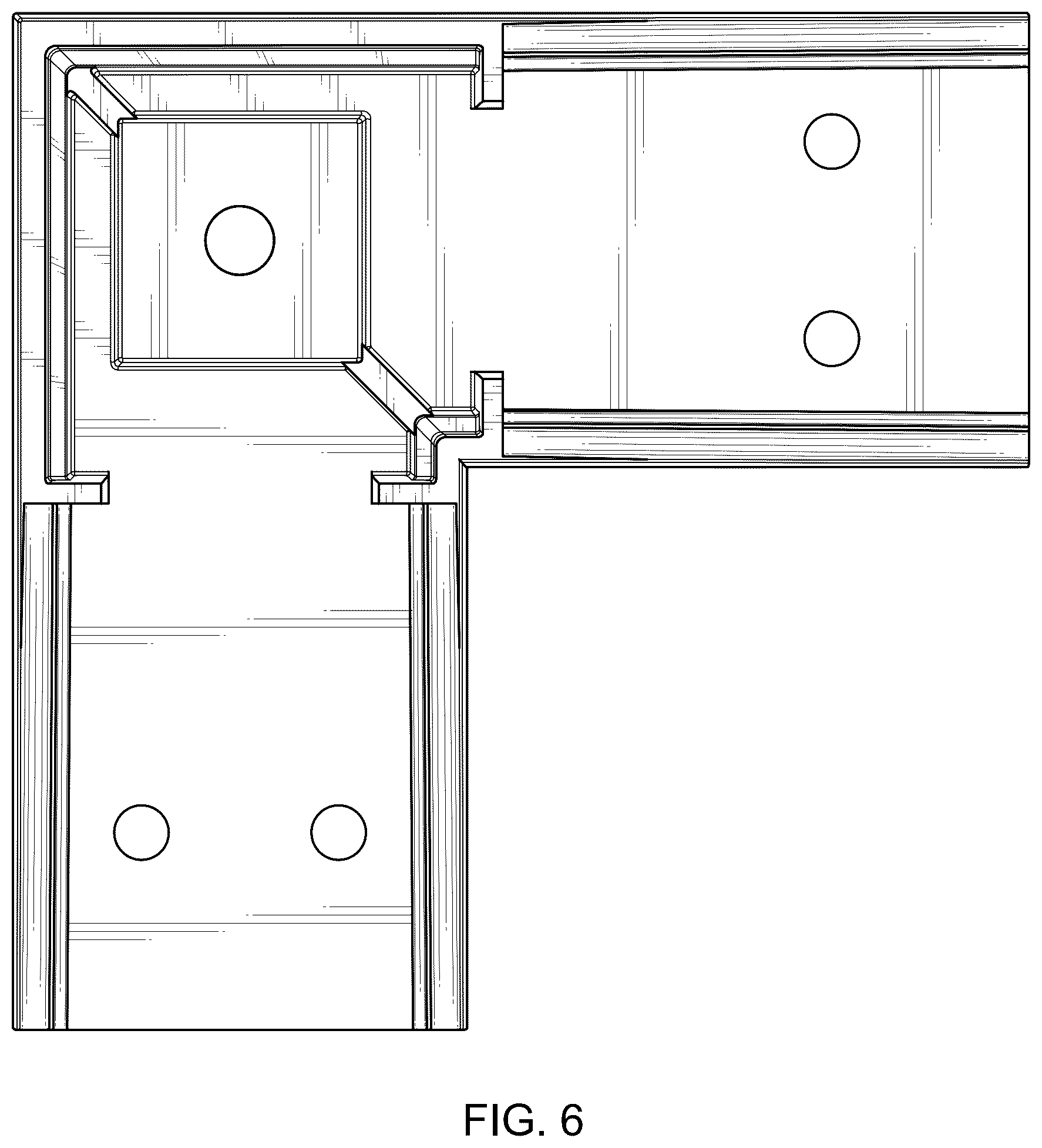 Patent USD1124409 Figure 6 – Crossover corner