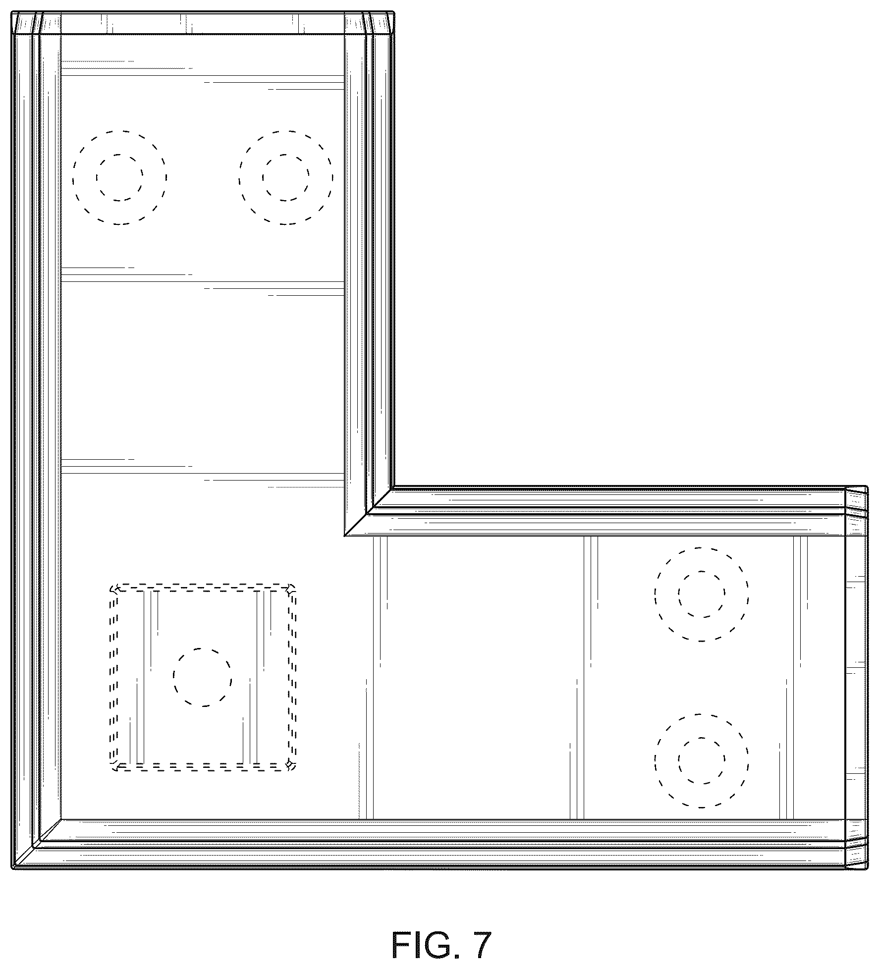 Patent USD1124409 Figure 7 – Crossover corner
