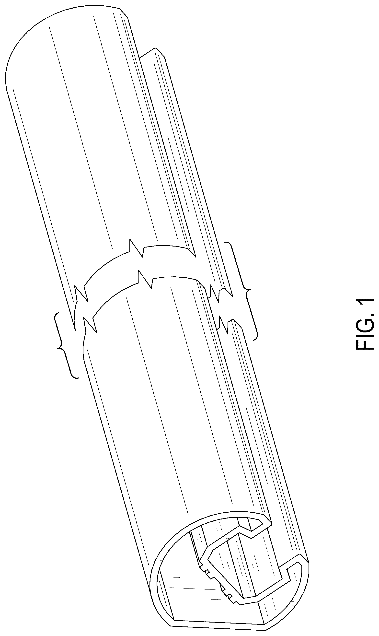 Patent USD1124410 Figure 1 – Knee rail extrusion