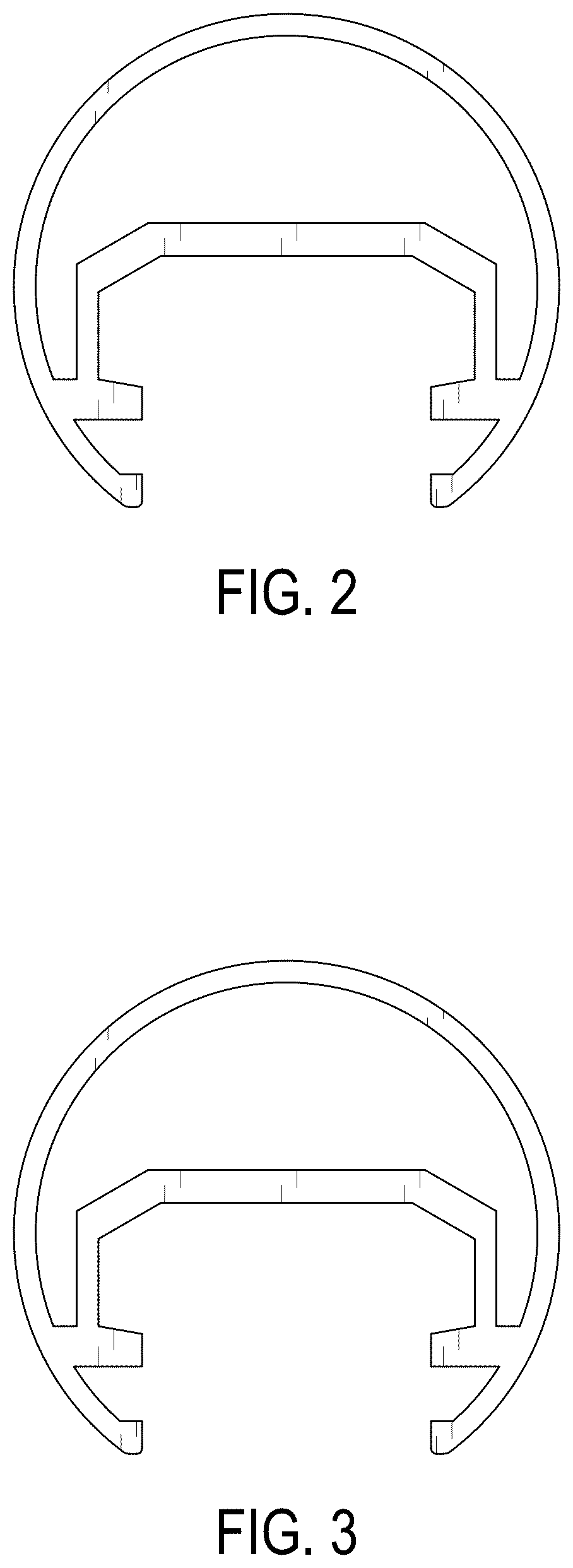 Patent USD1124411 Figure 2 – Handrail extrusion