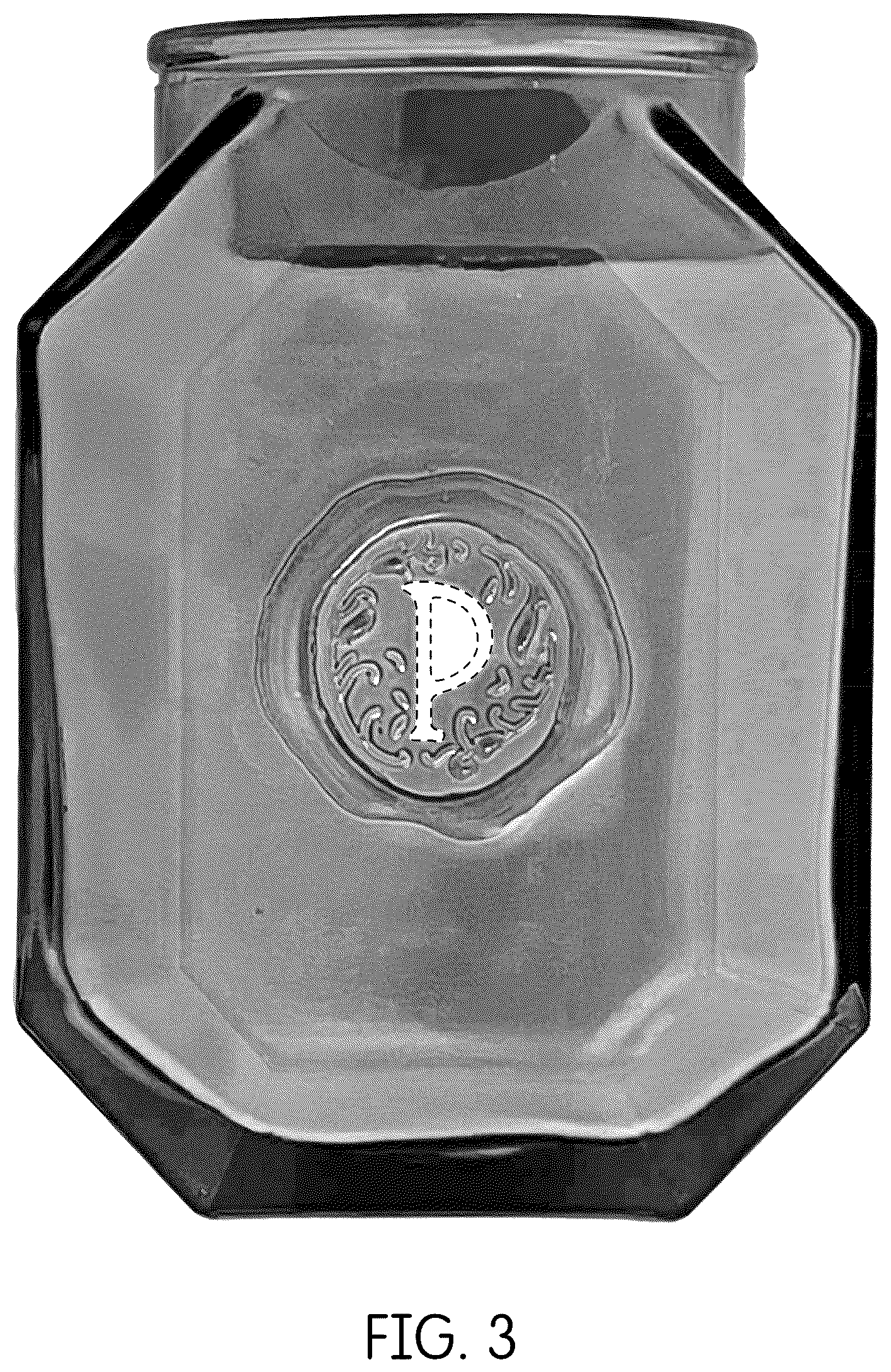 Patent USD1124428 Figure 3 – Vessel for a candle