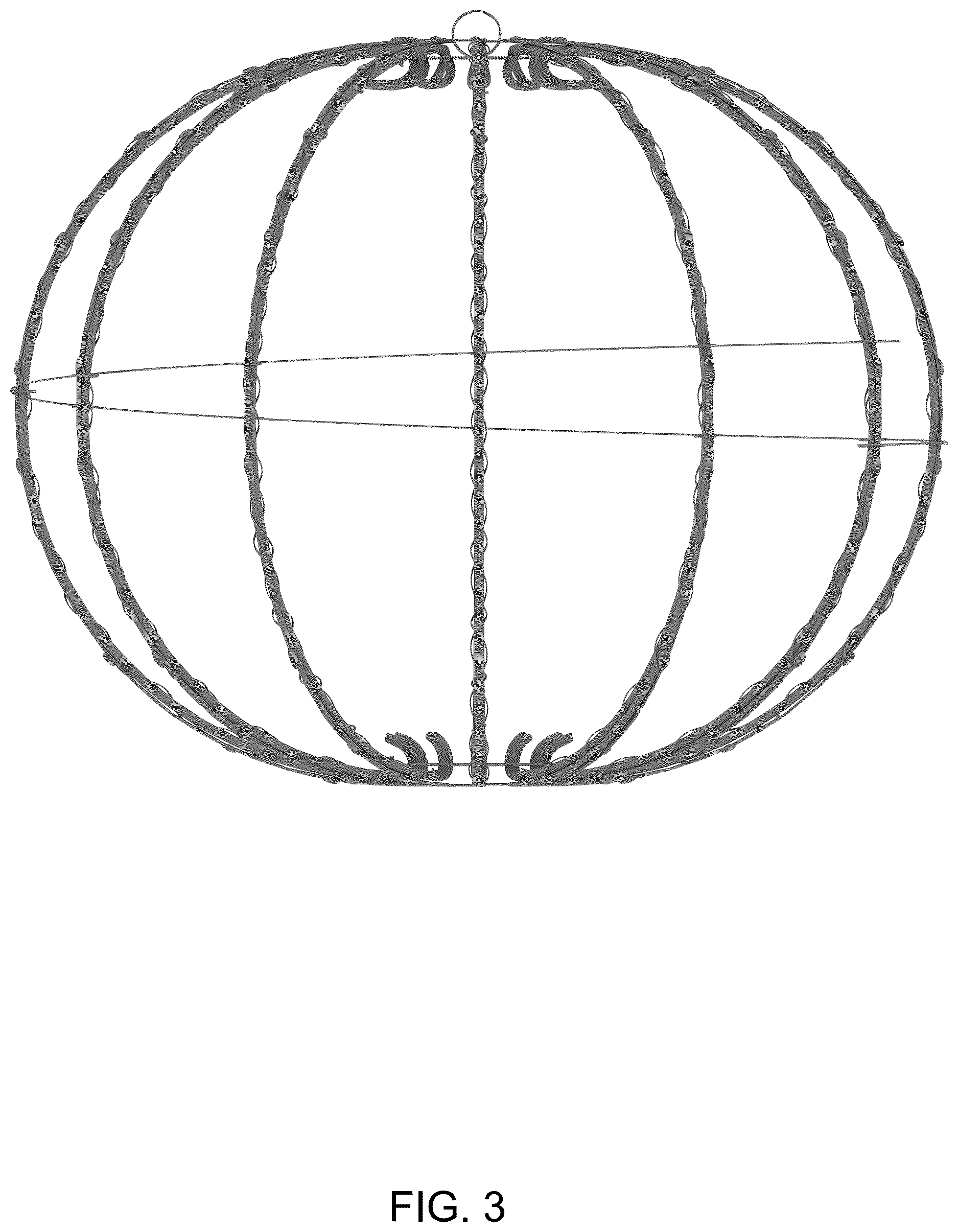Patent USD1124429 Figure 3 – Decorative light